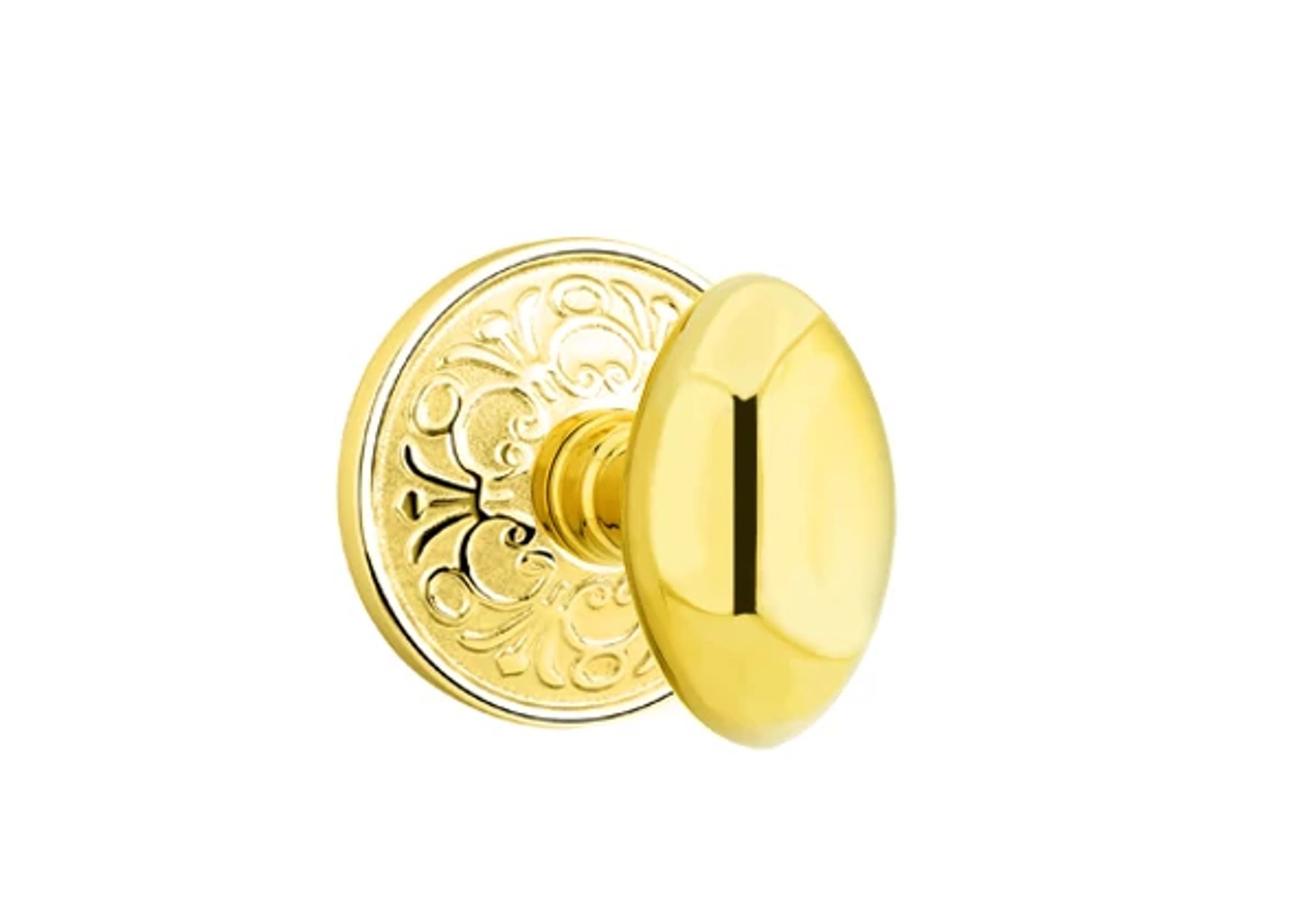 Emtek Egg Knob Set with Lancaster Rosette