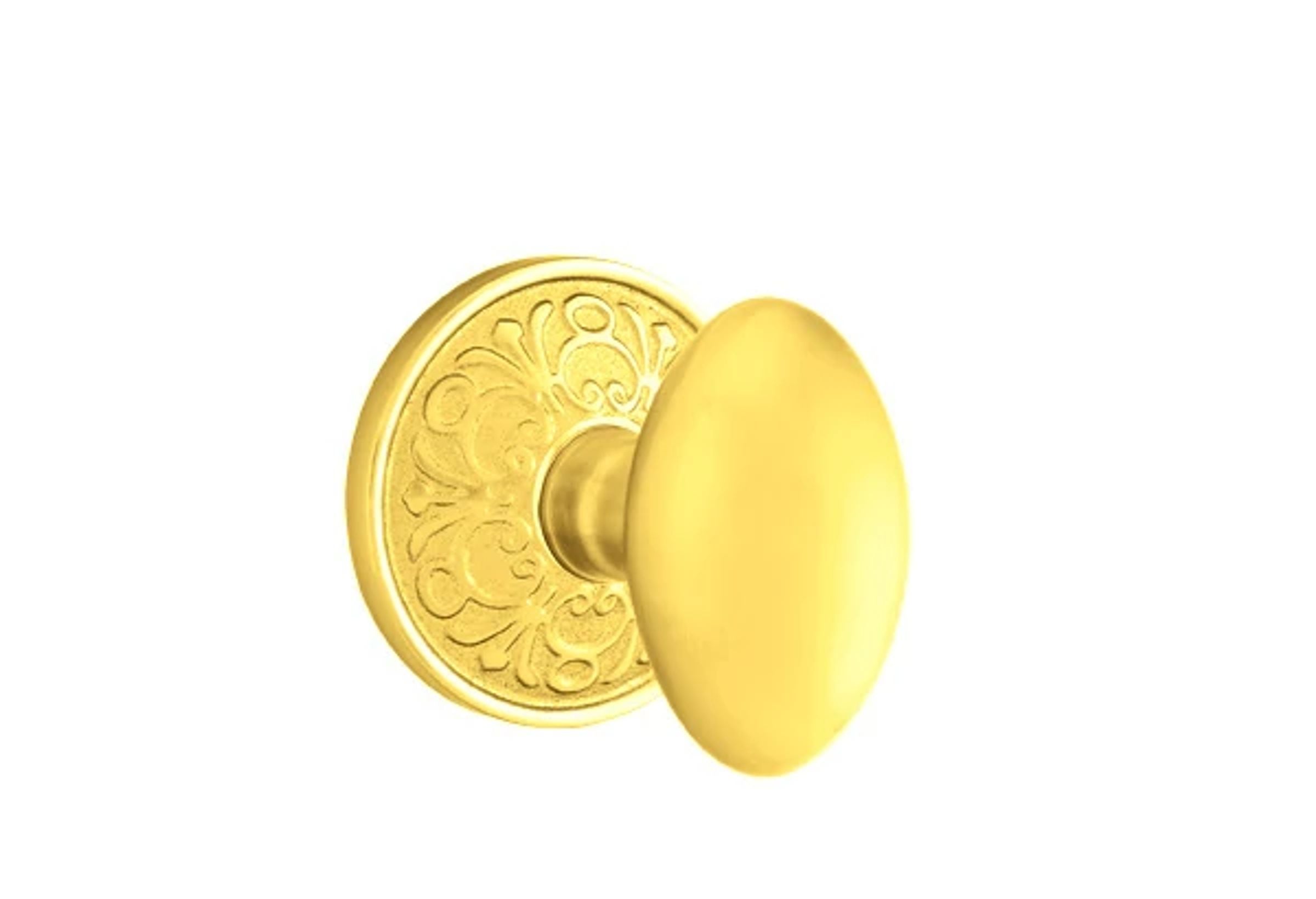 Emtek Egg Knob Set with Lancaster Rosette