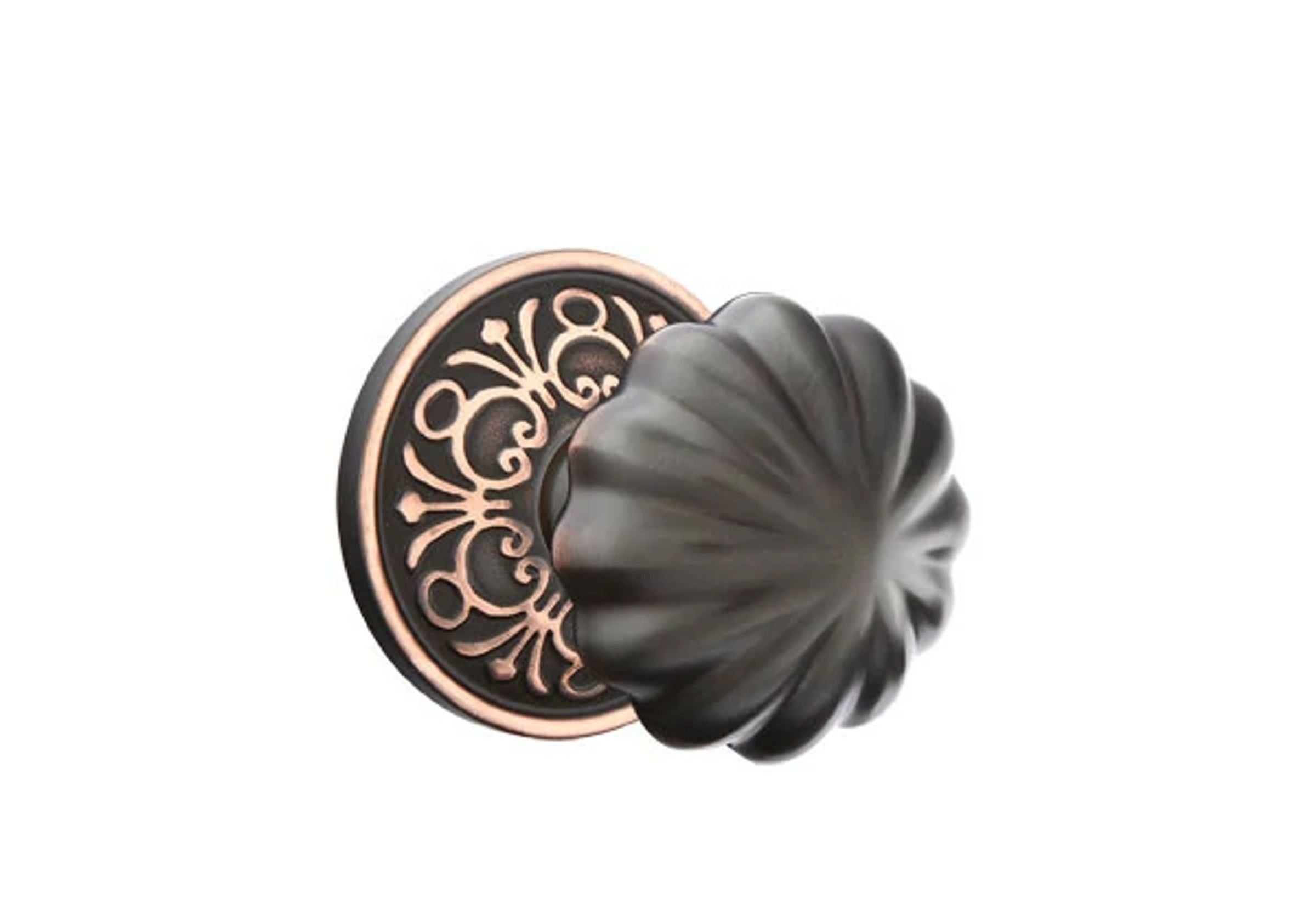 Emtek Melon Knob Set with Lancaster Rosette