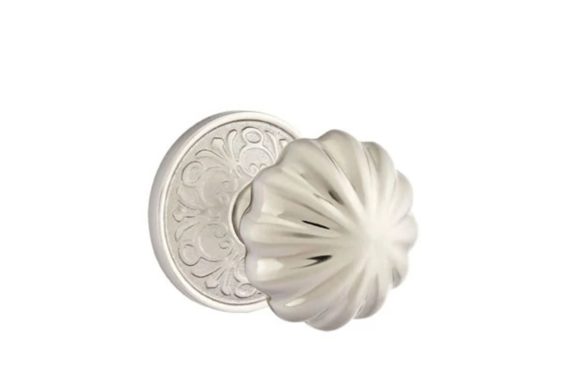 Emtek Concealed Fastener Melon Knob Set with Lancaster Rosette