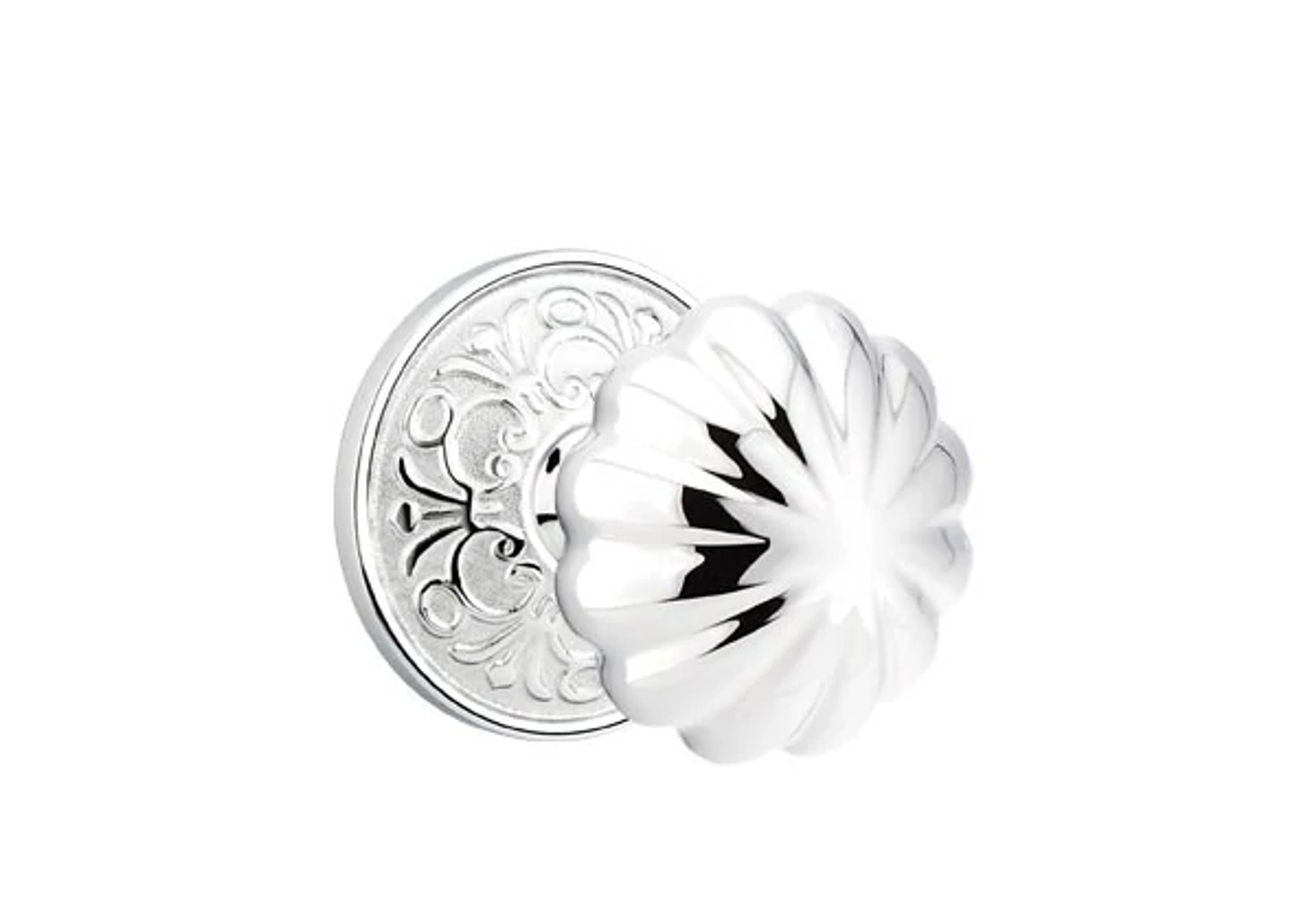 Emtek Melon Knob Set with Lancaster Rosette