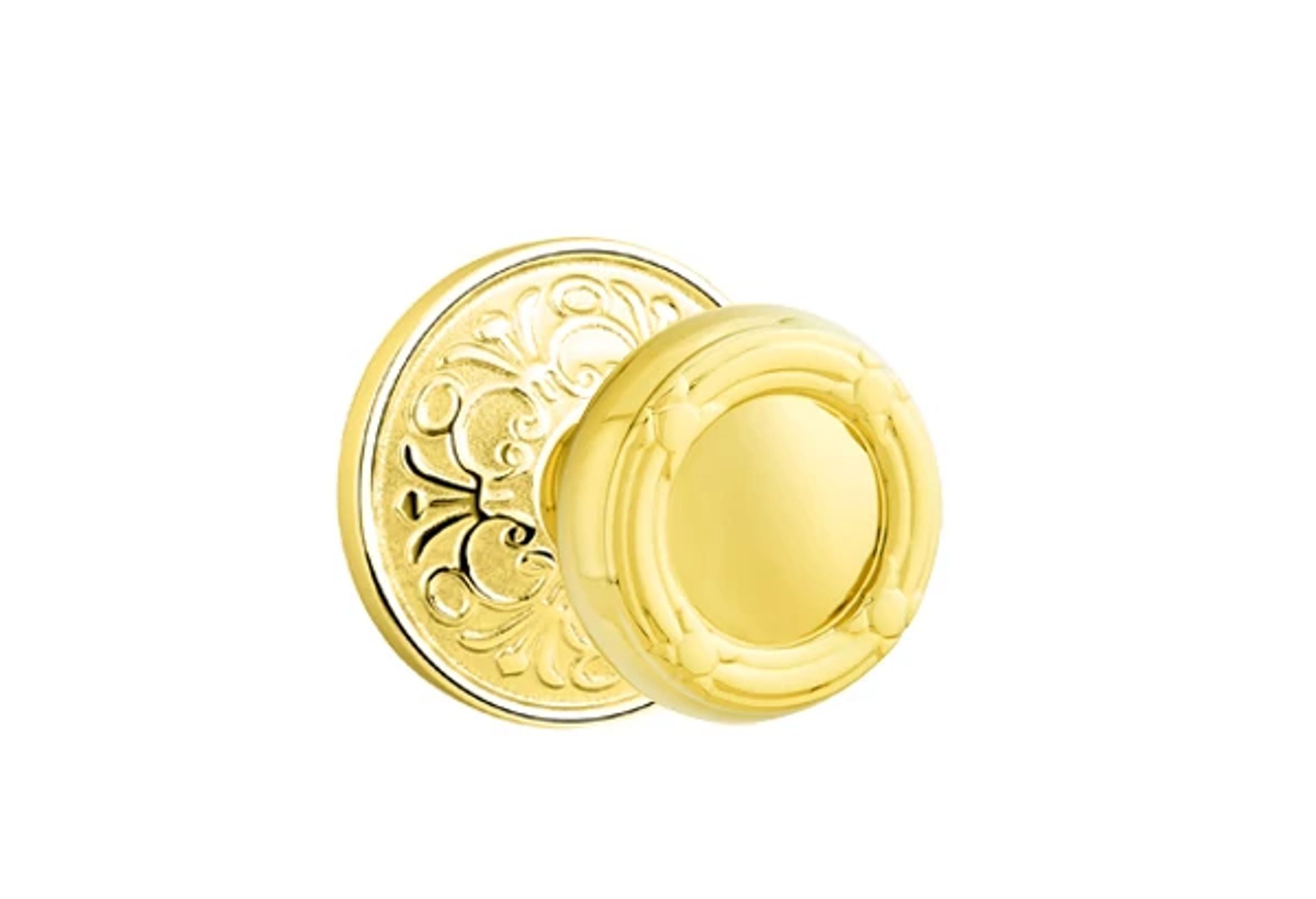 Emtek Ribbon & Reed Knob Set with Lancaster Rosette