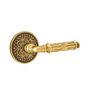 Emtek Concealed Fastener Ribbon & Reed Lever Set with Lancaster Rosette