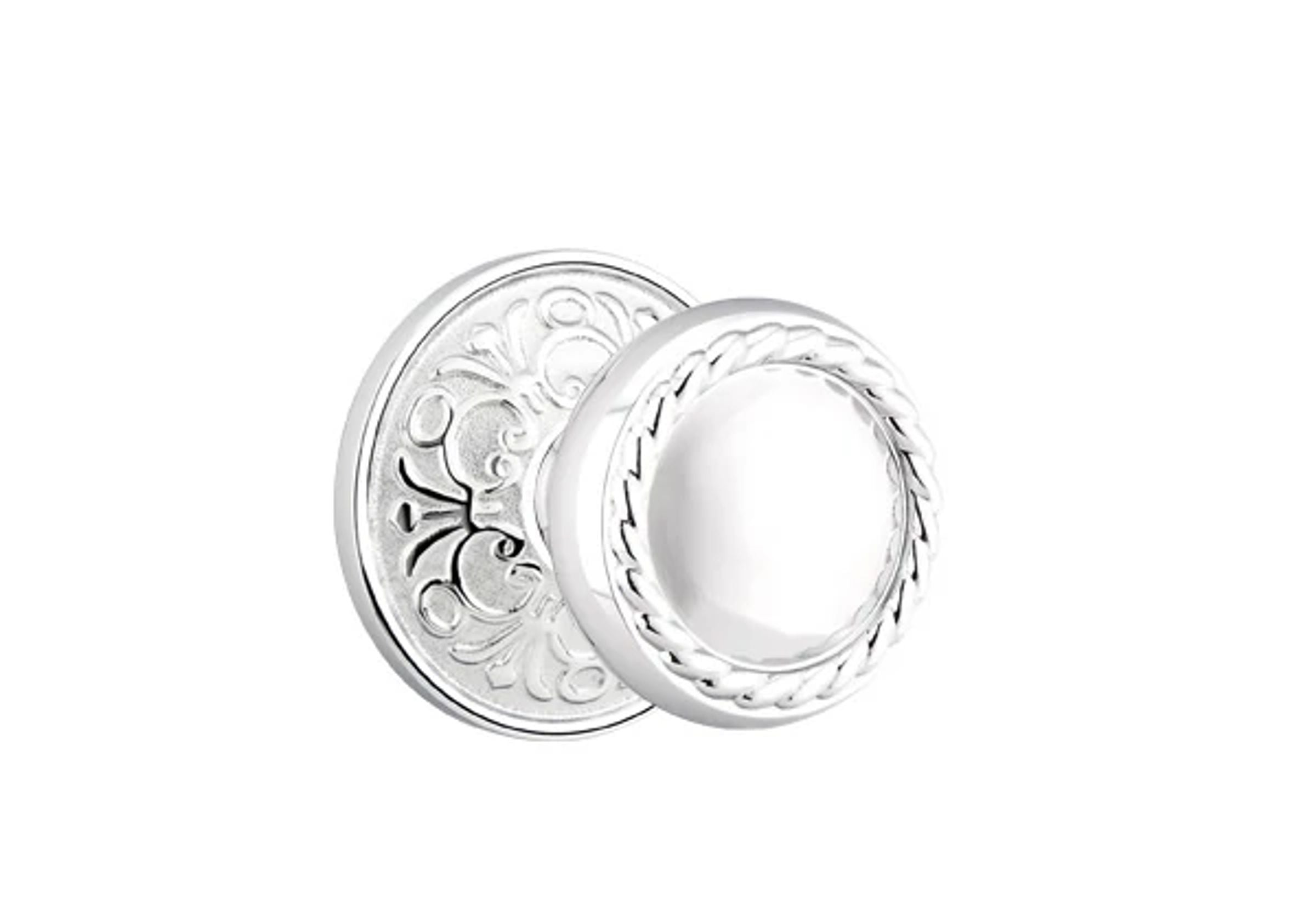 Emtek Concealed Fastener Rope Knob Set with Lancaster Rosette