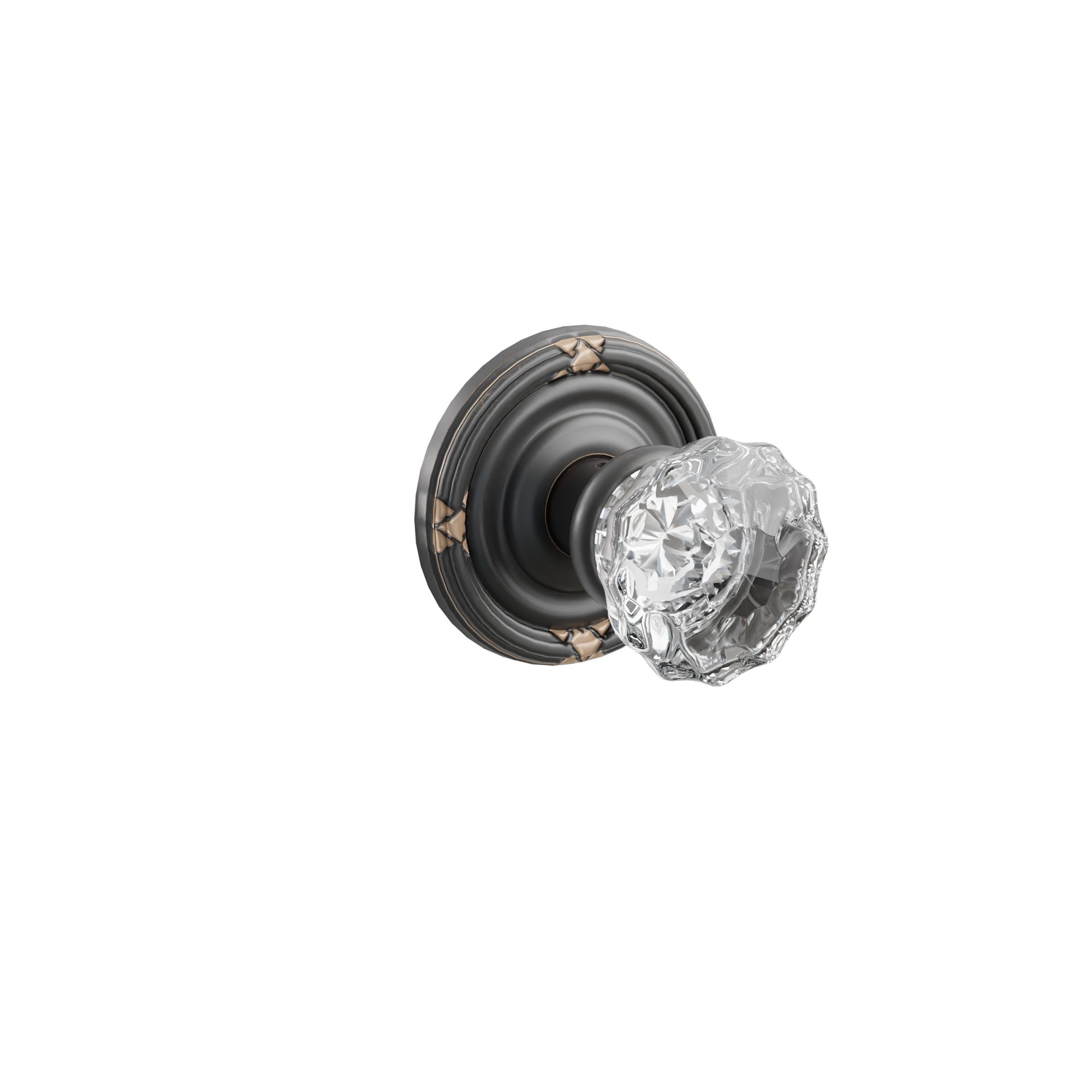 Emtek Concealed Fastener Astoria Glass Knob Set With Ribbon & Reed