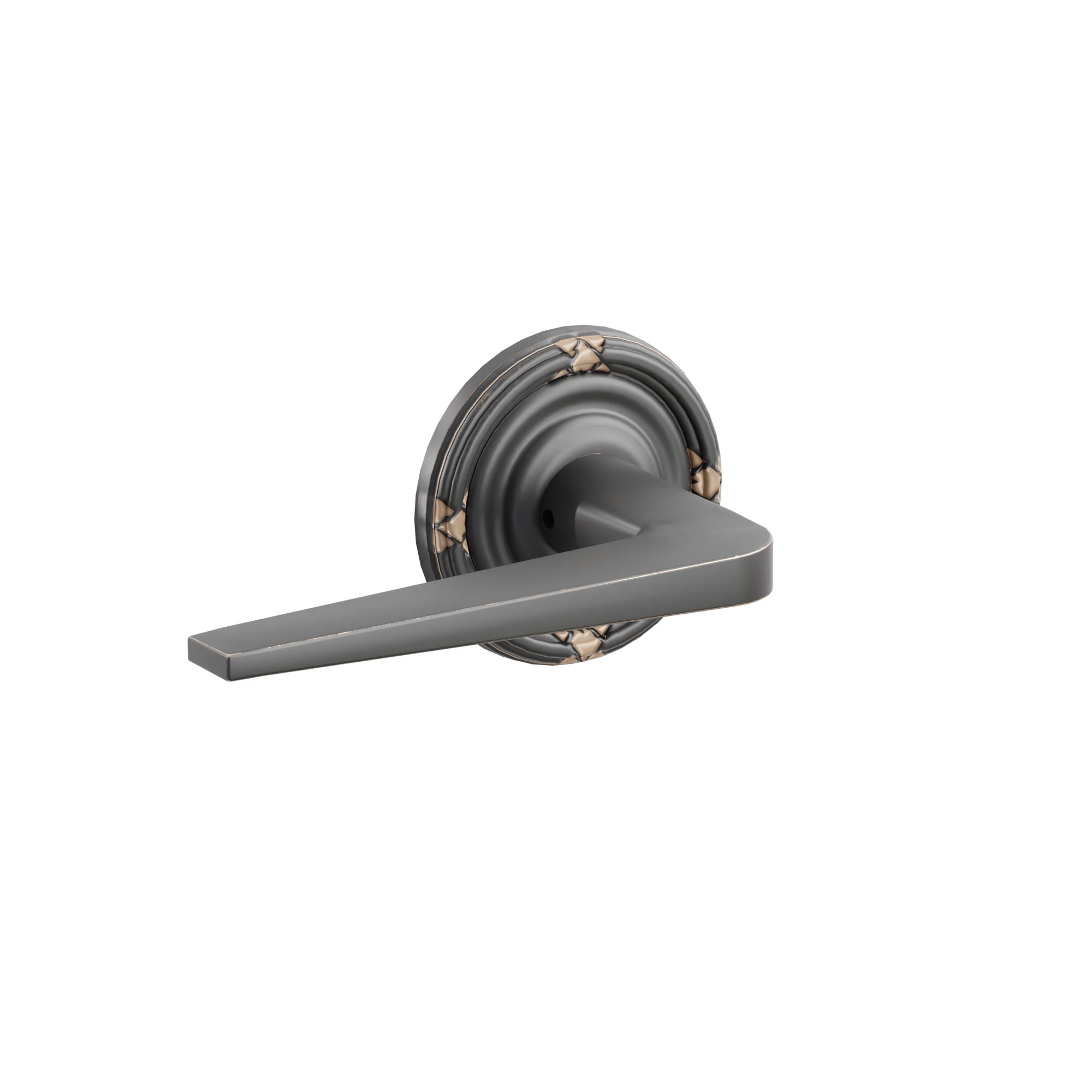 Emtek Concealed Fastener Athena Lever Set With Ribbon & Reed