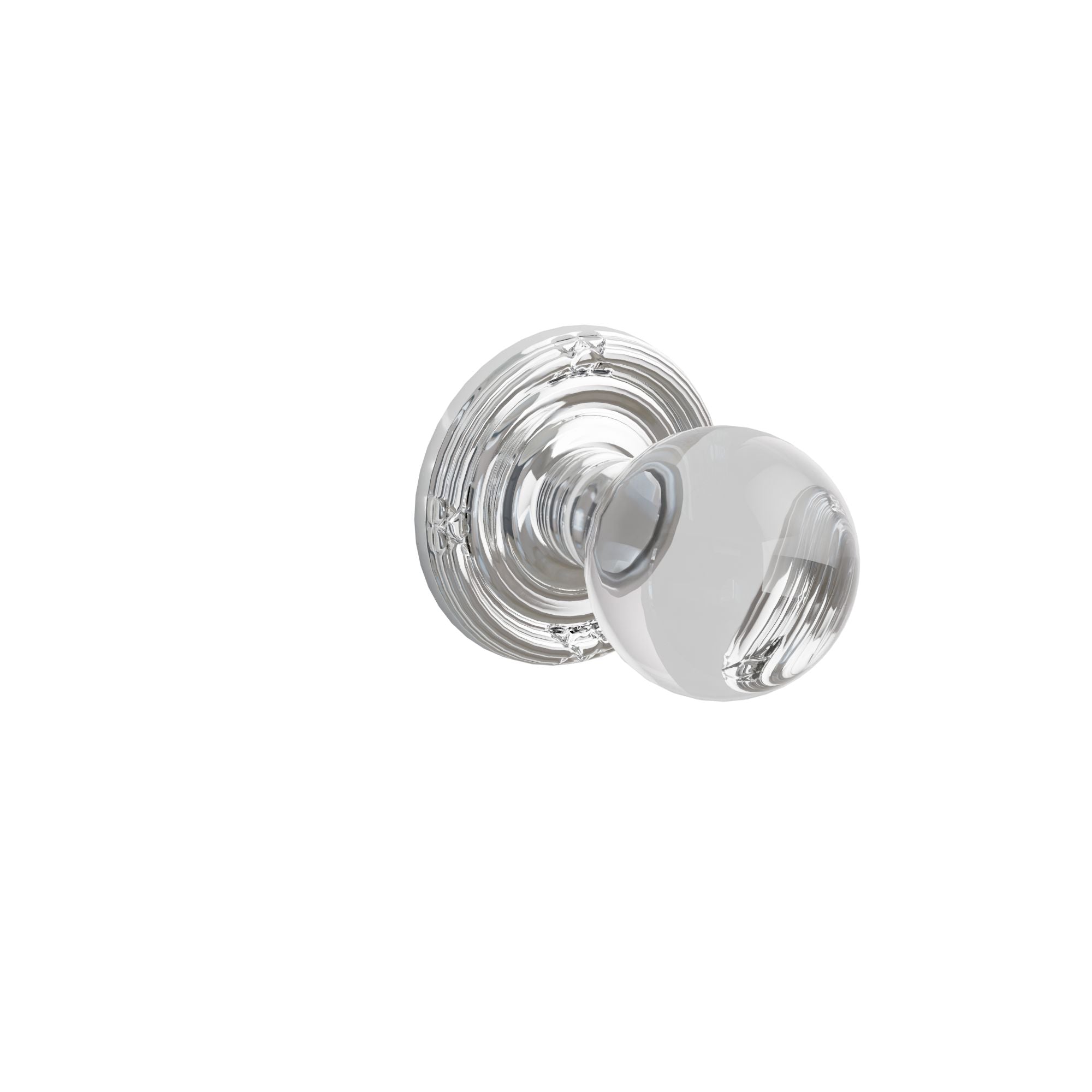 Emtek Concealed Fastener Bristol Glass Knob Set With Ribbon & Reed