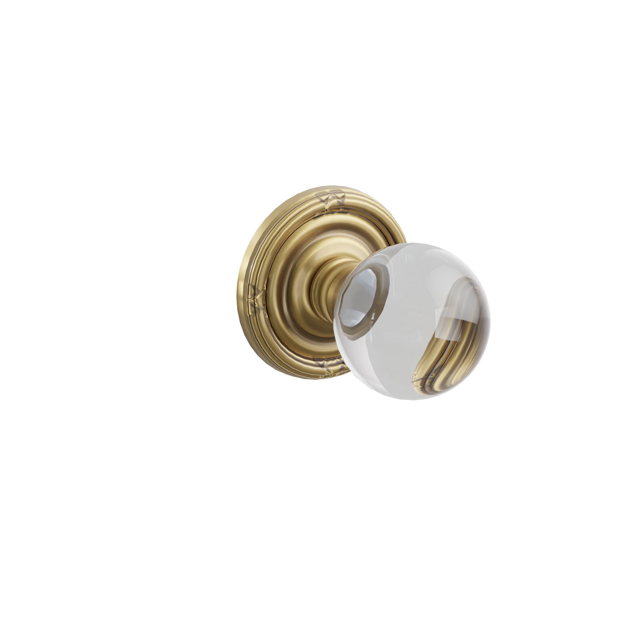 Emtek Concealed Fastener Bristol Glass Knob Set With Ribbon & Reed