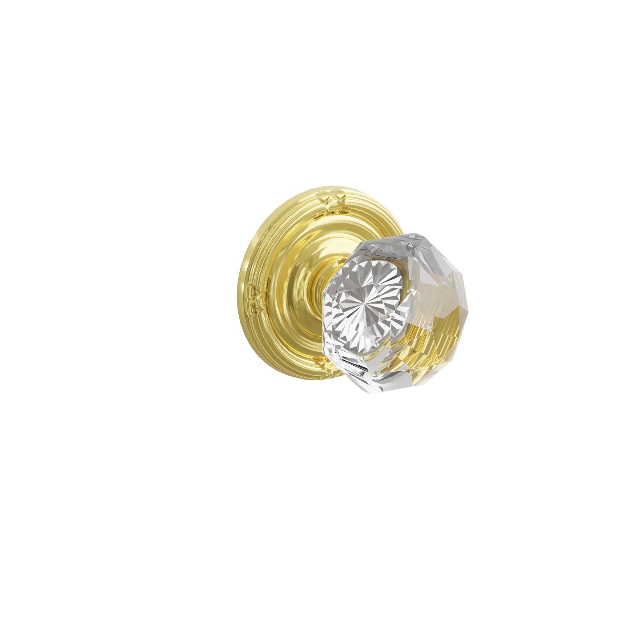 Emtek Diamond Glass Knob Set with Ribbon & Reed