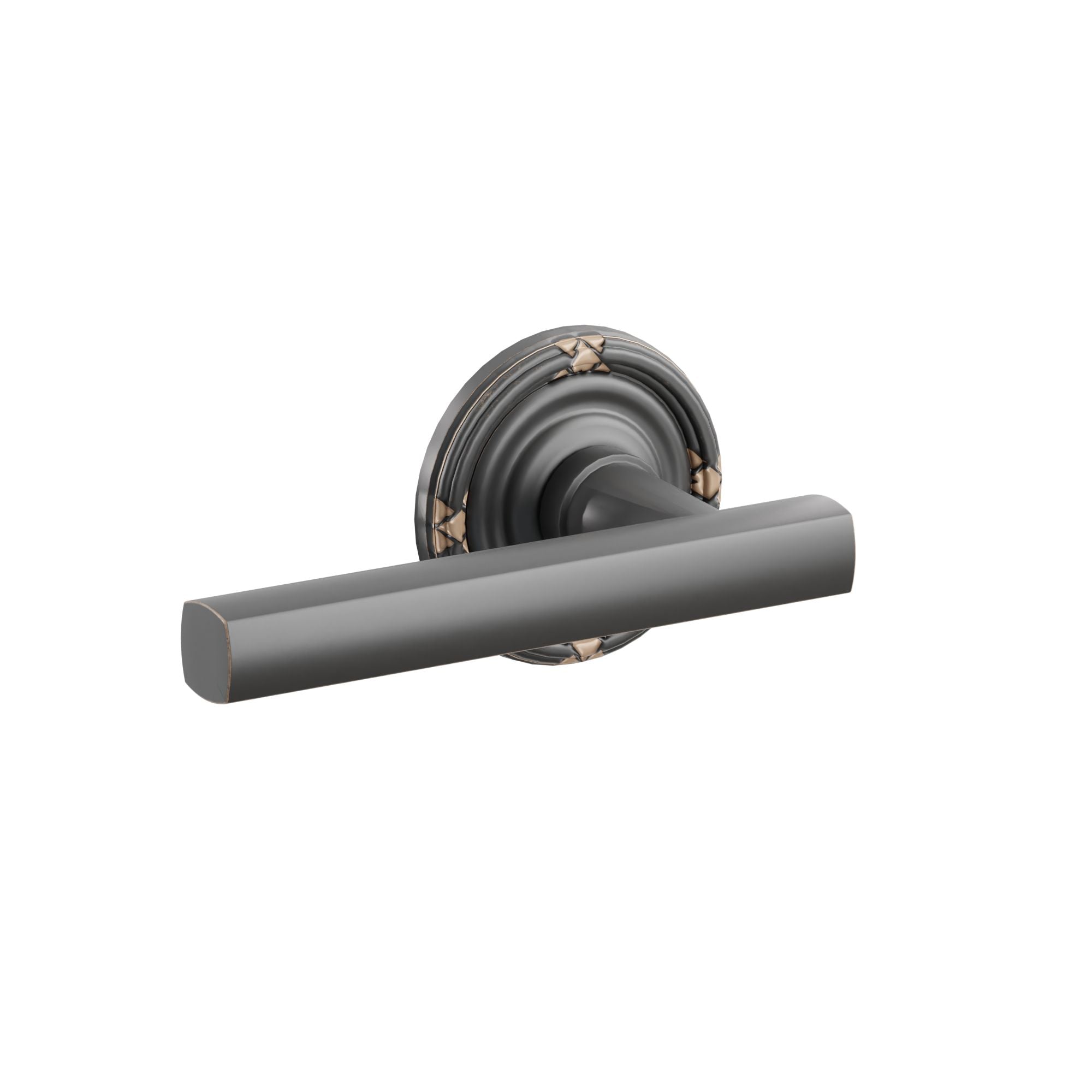 Emtek Concealed Fastener Freestone Lever Set With Ribbon & Reed