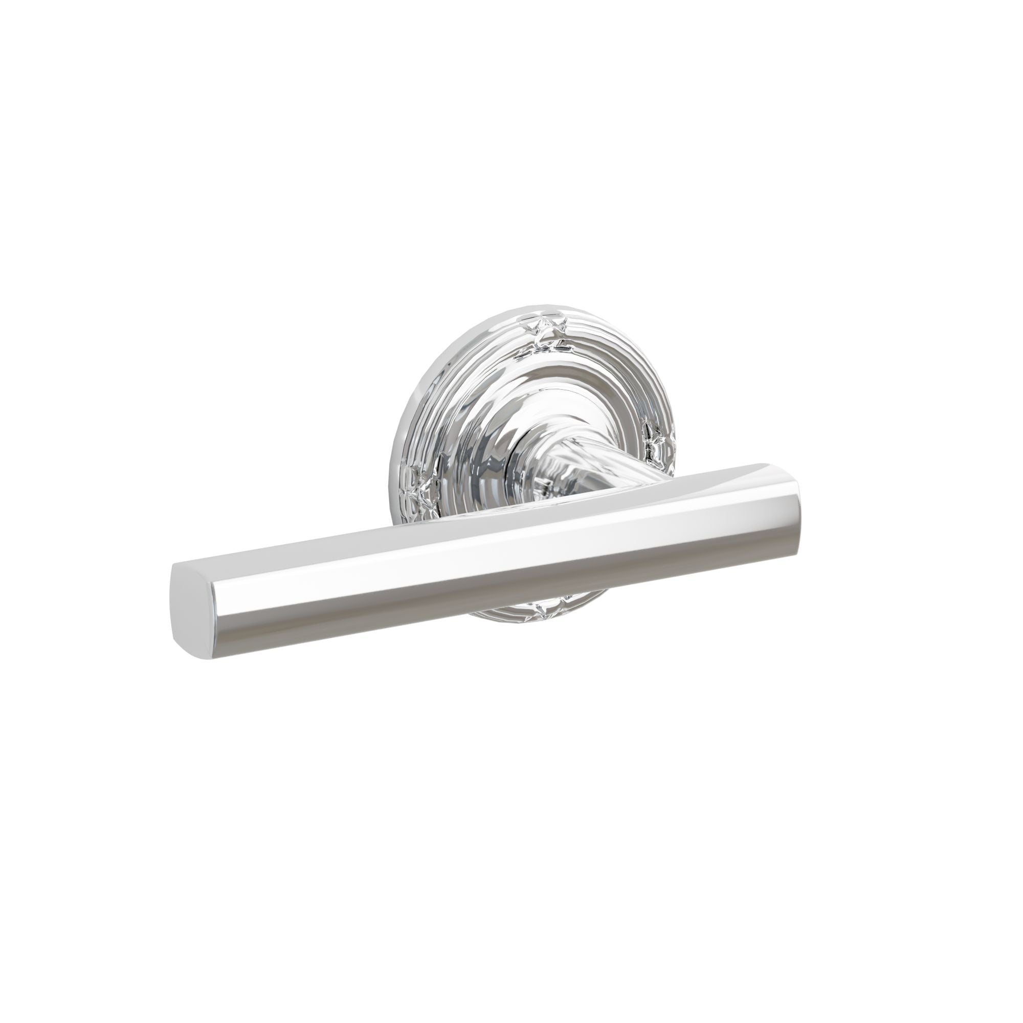 Emtek Concealed Fastener Freestone Lever Set With Ribbon & Reed