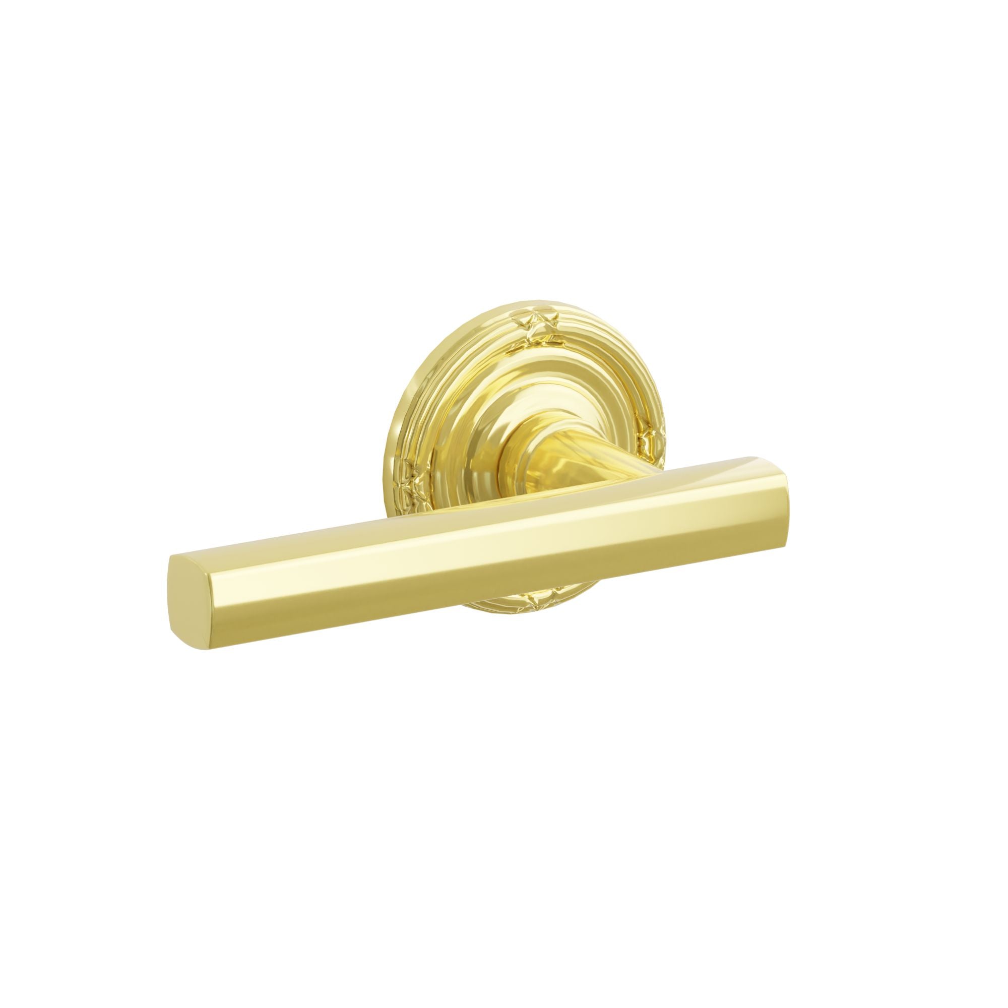 Emtek Concealed Fastener Freestone Lever Set With Ribbon & Reed