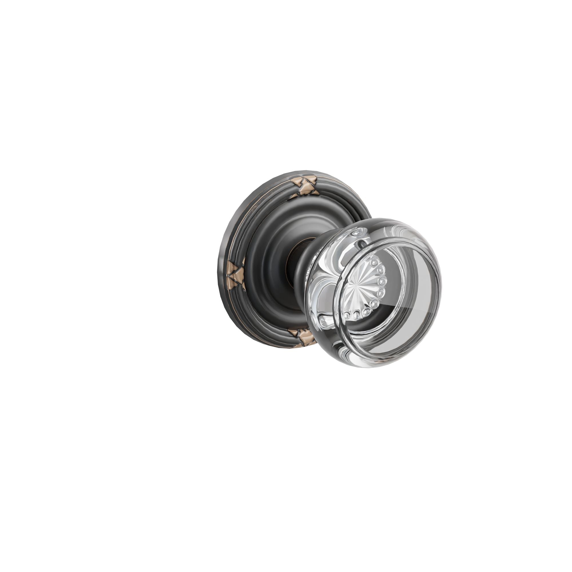 Emtek Concealed Fastener Georgetown Glass Knob Set with Ribbon & Reed