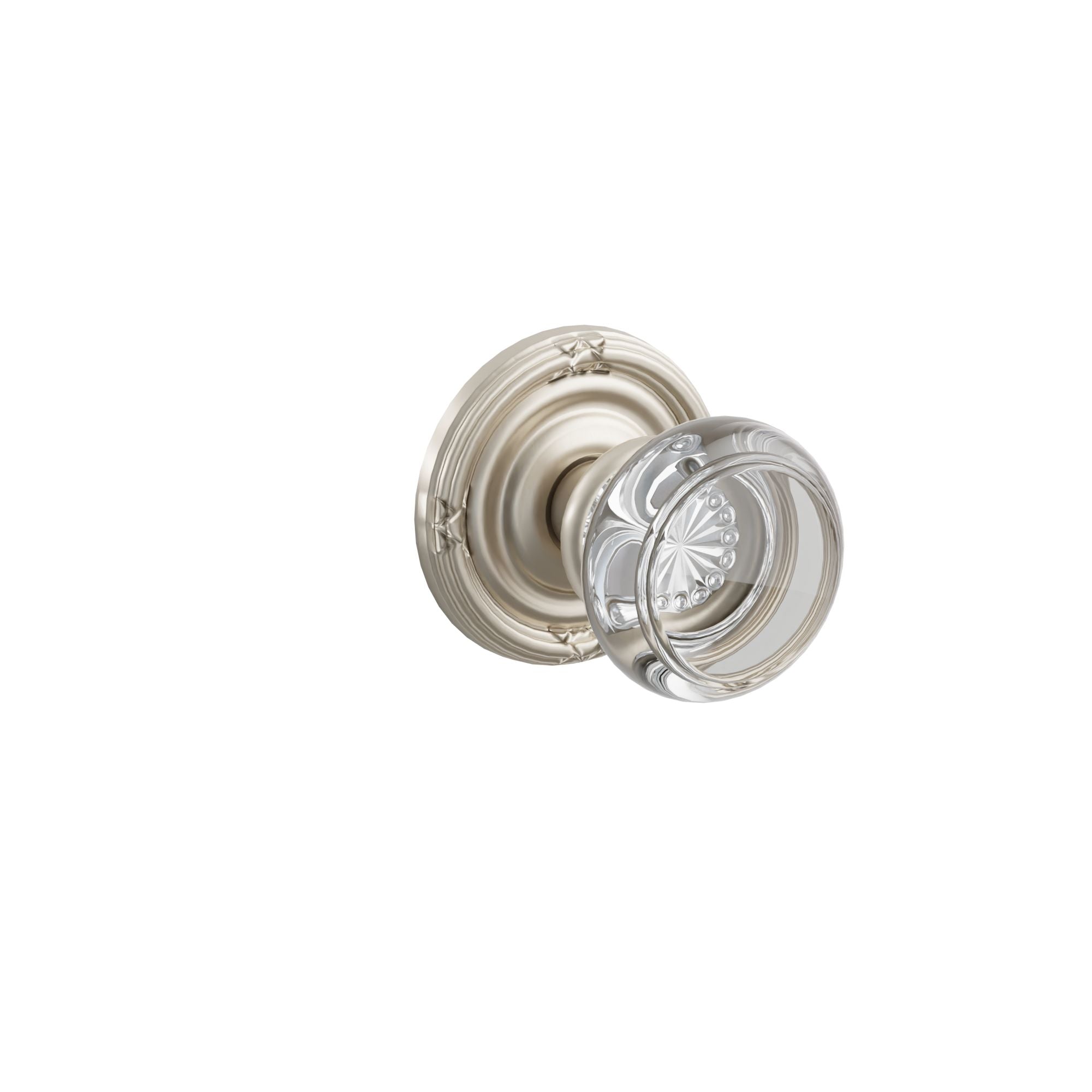 Emtek Concealed Fastener Georgetown Glass Knob Set with Ribbon & Reed