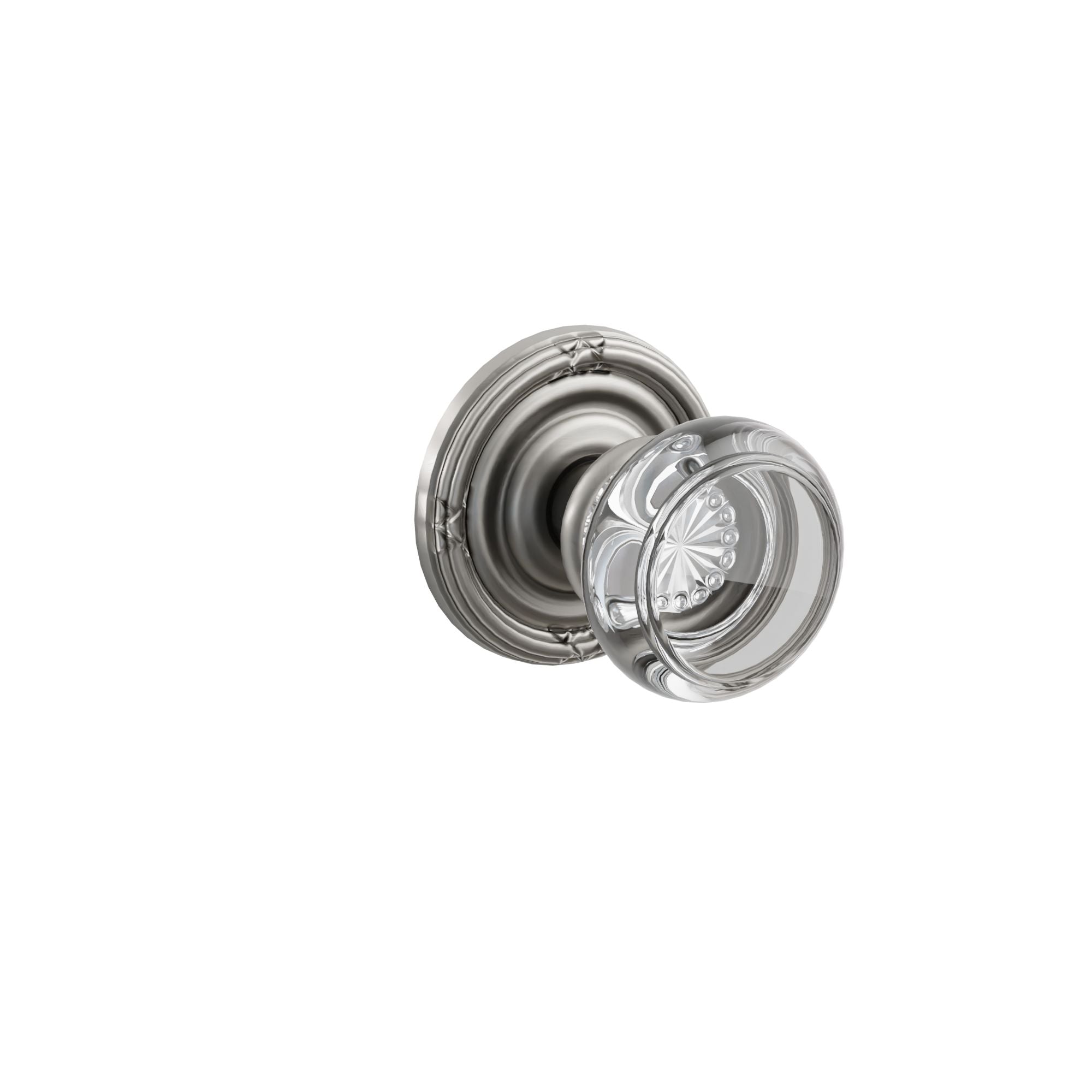 Emtek Concealed Fastener Georgetown Glass Knob Set with Ribbon & Reed