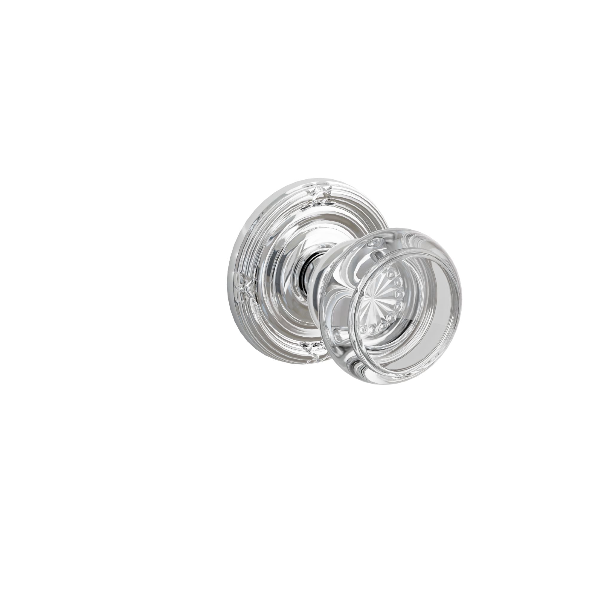 Emtek Concealed Fastener Georgetown Glass Knob Set with Ribbon & Reed