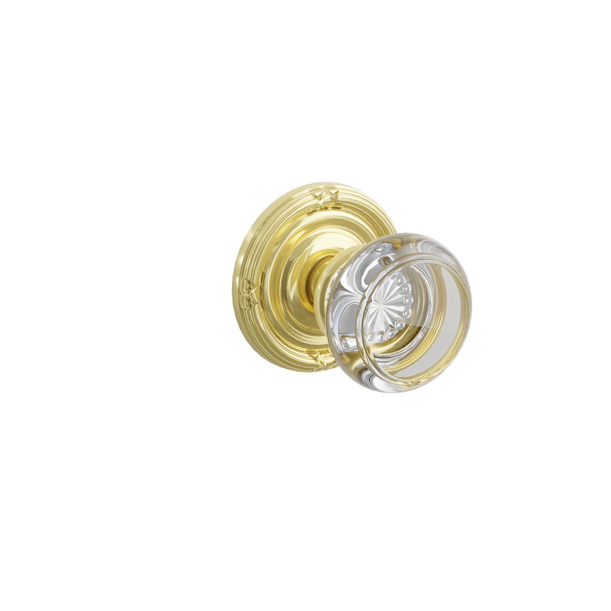 Emtek Concealed Fastener Georgetown Glass Knob Set with Ribbon & Reed