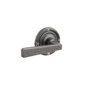 Emtek Concealed Fastener Hammered Lever Set With Ribbon & Reed