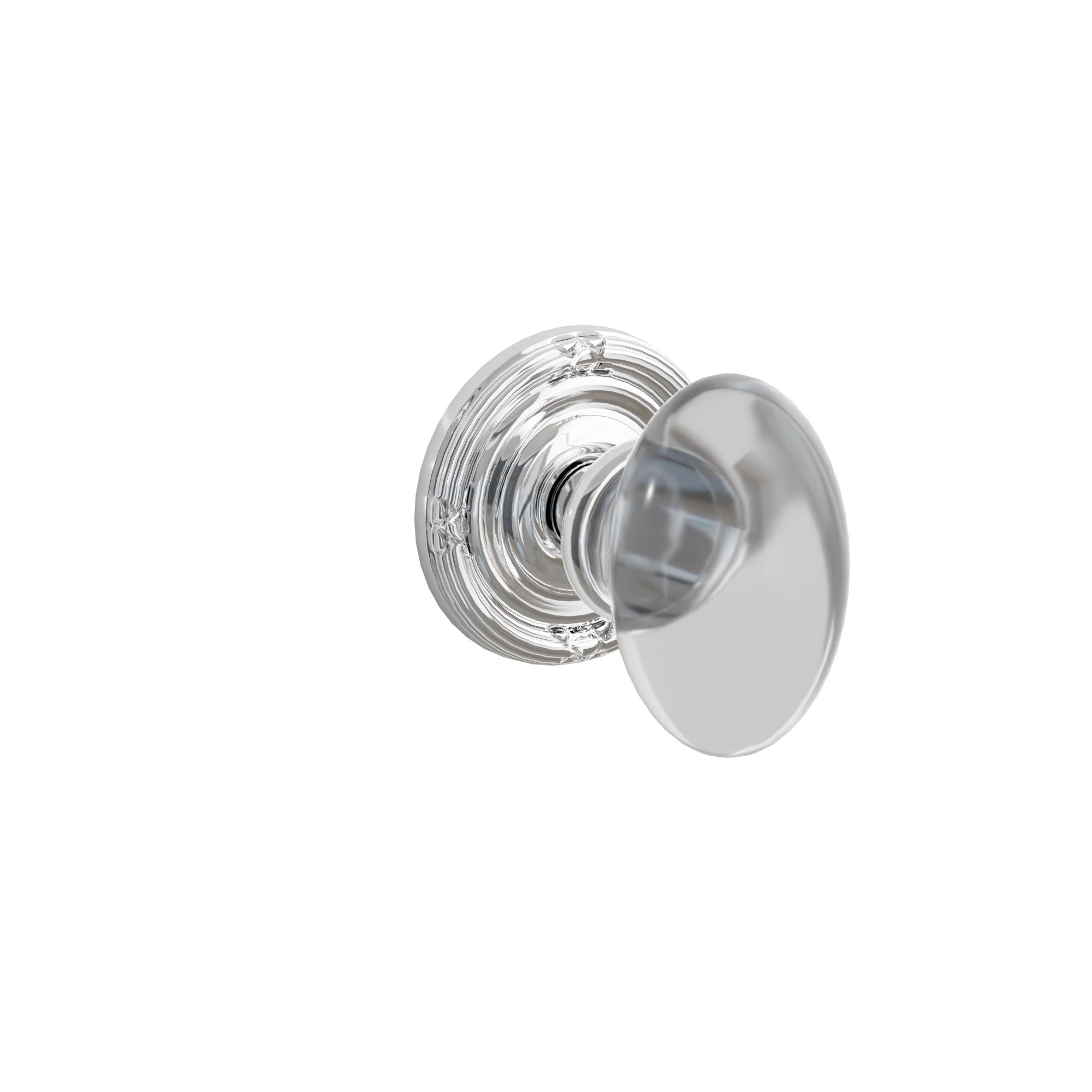 Emtek Concealed Fastener Hampton Glass Knob Set with Ribbon & Reed