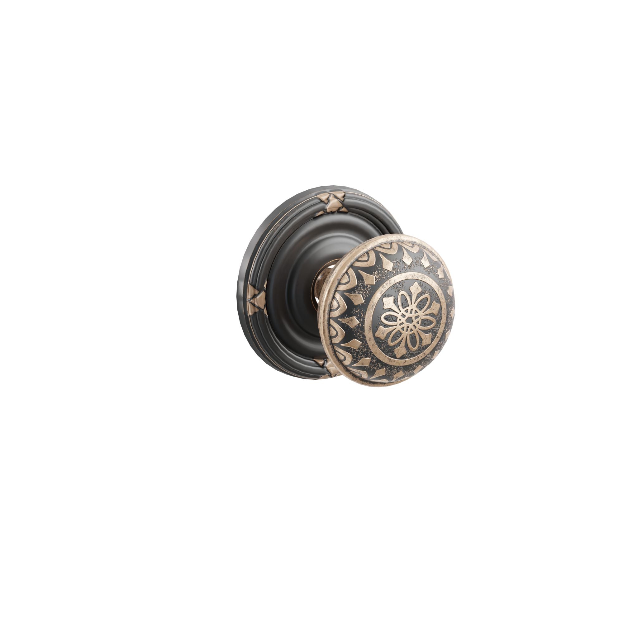 Emtek Concealed Fastener Lancaster Knob Set With Ribbon & Reed