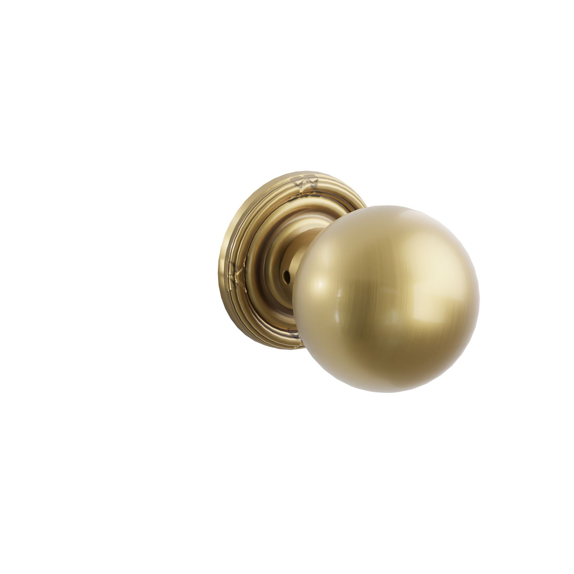 Emtek Concealed Fastener Orb Knob Set With Ribbon & Reed