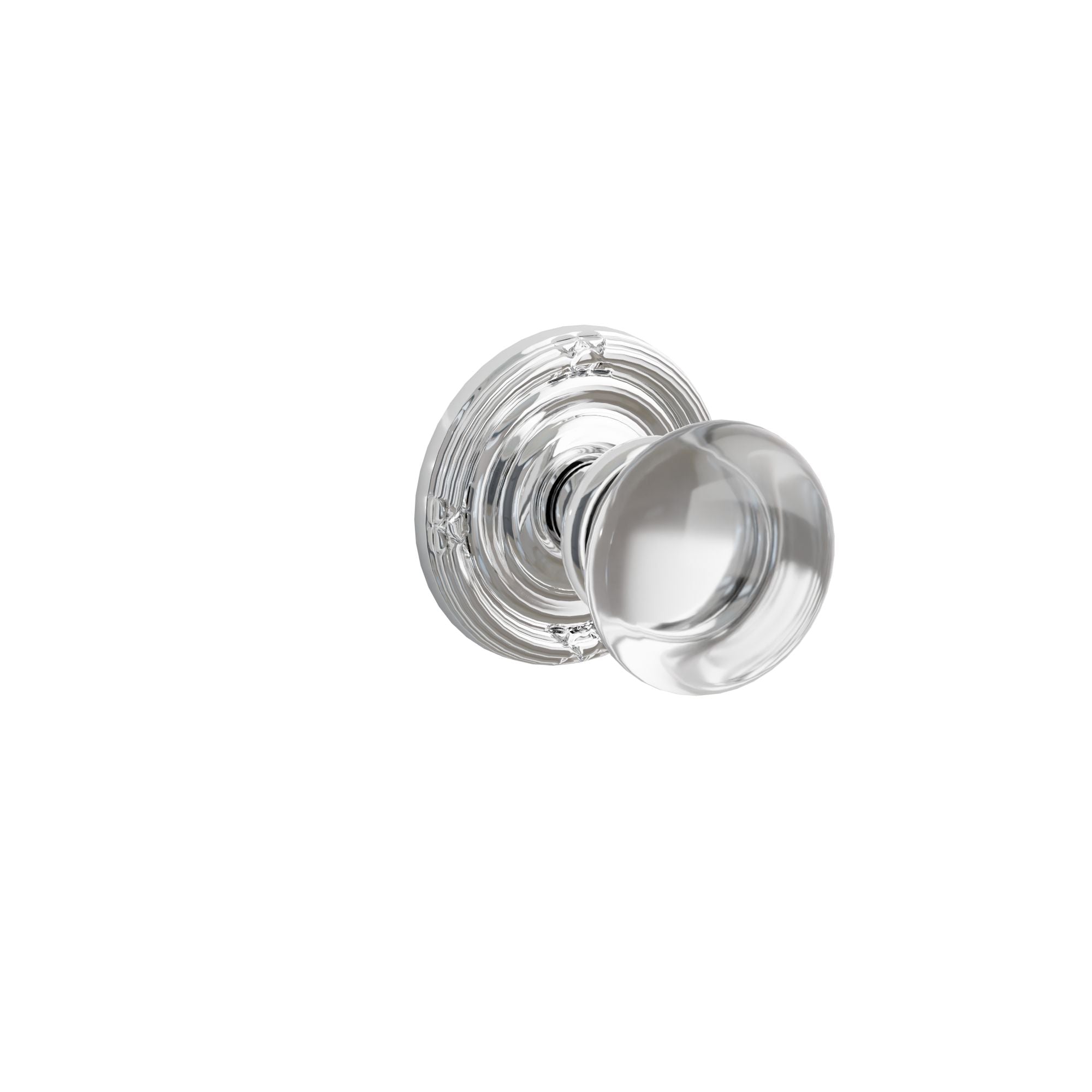 Emtek Concealed Fastener Providence Glass Knob Set with Ribbon & Reed