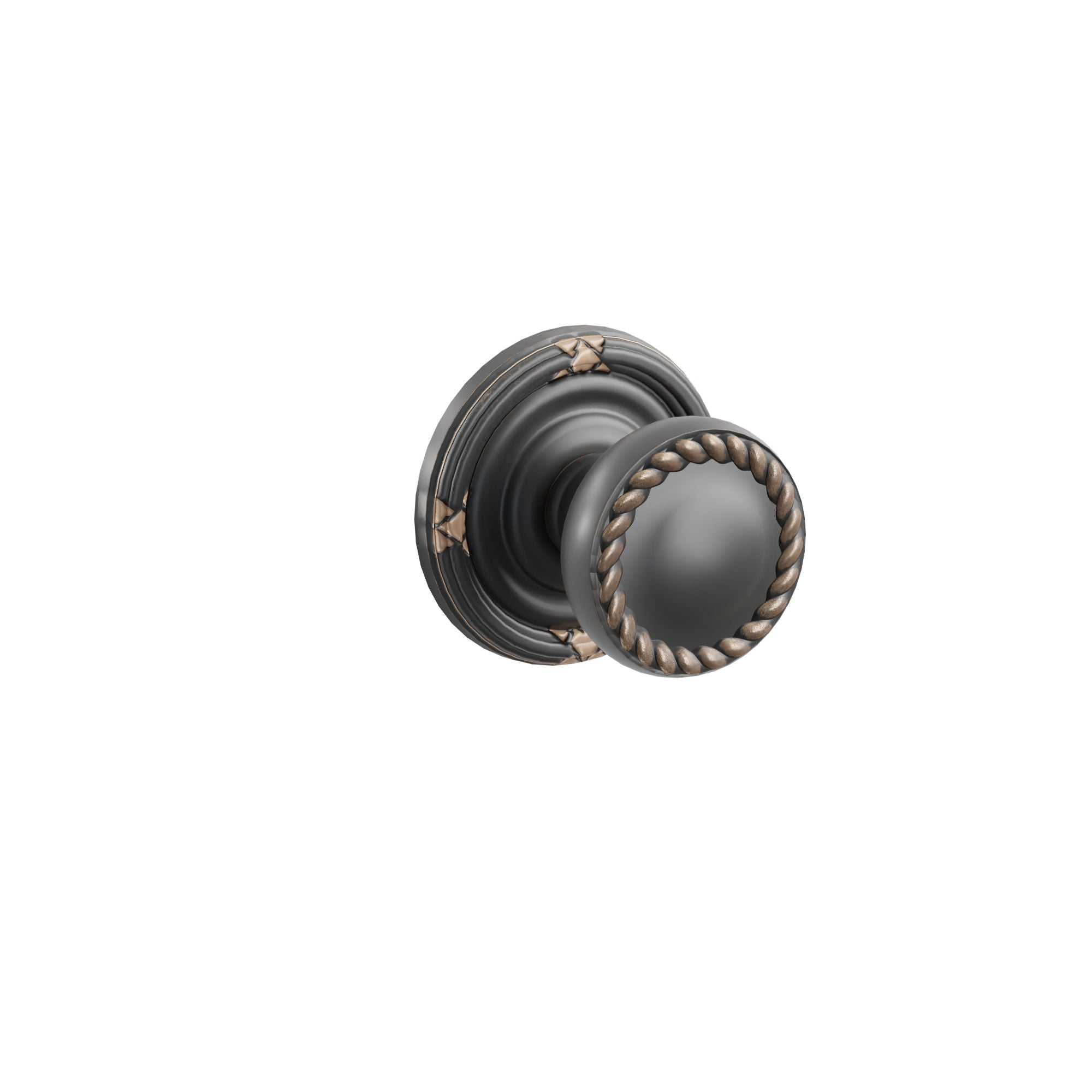 Emtek Concealed Fastener Rope Knob Set With Ribbon & Reed