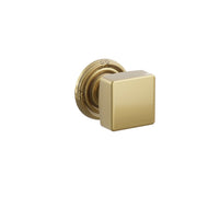 Emtek Concealed Fastener Square Knob Set With Ribbon & Reed