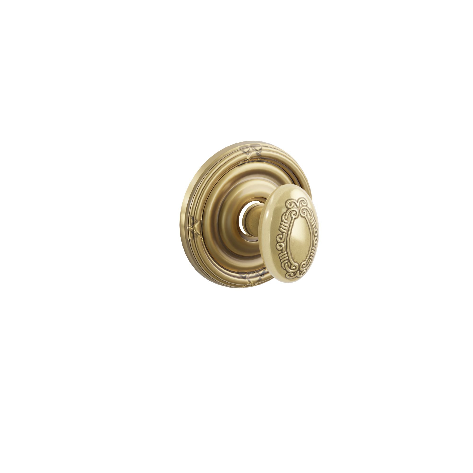 Emtek Concealed Fastener Victoria Knob Set With Ribbon & Reed