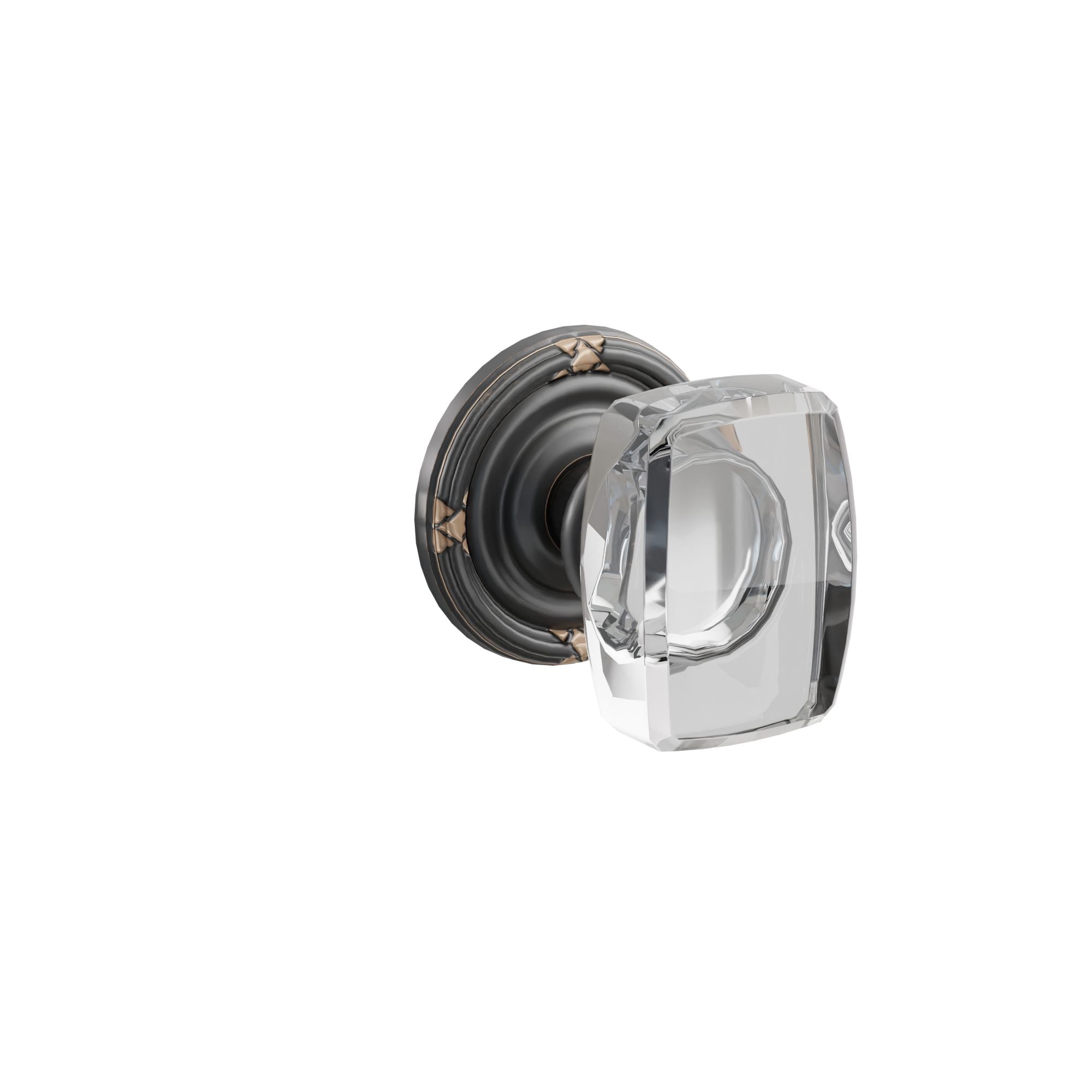 Emtek Concealed Fastener Windsor Glass Knob Set With Ribbon & Reed