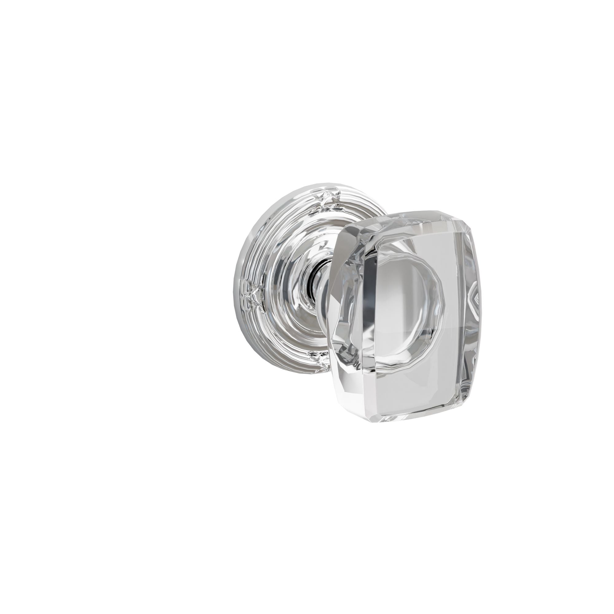 Emtek Concealed Fastener Windsor Glass Knob Set With Ribbon & Reed