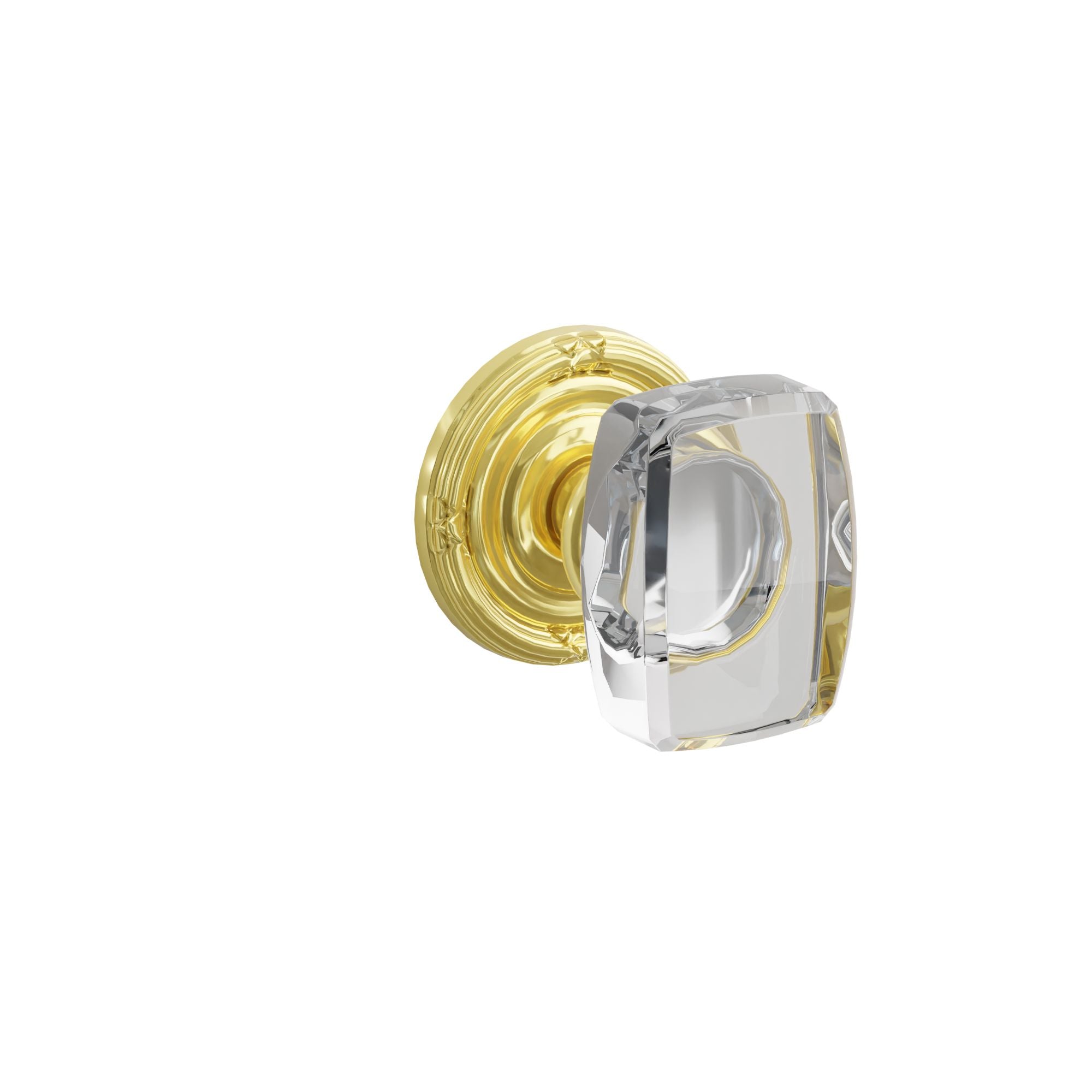 Emtek Concealed Fastener Windsor Glass Knob Set With Ribbon & Reed