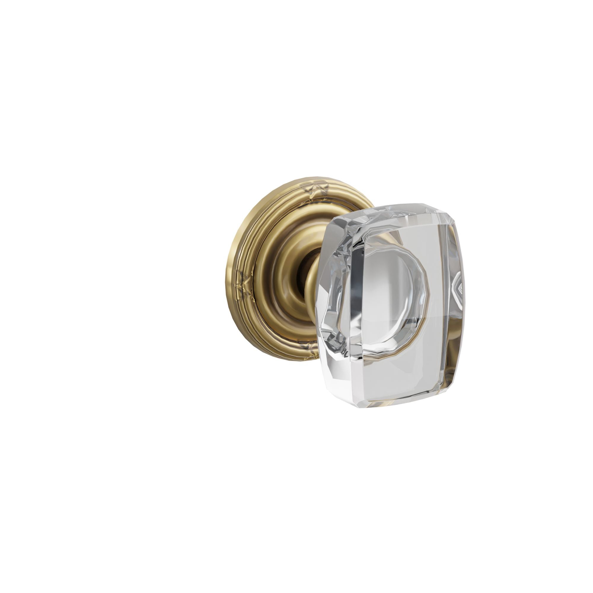Emtek Concealed Fastener Windsor Glass Knob Set With Ribbon & Reed