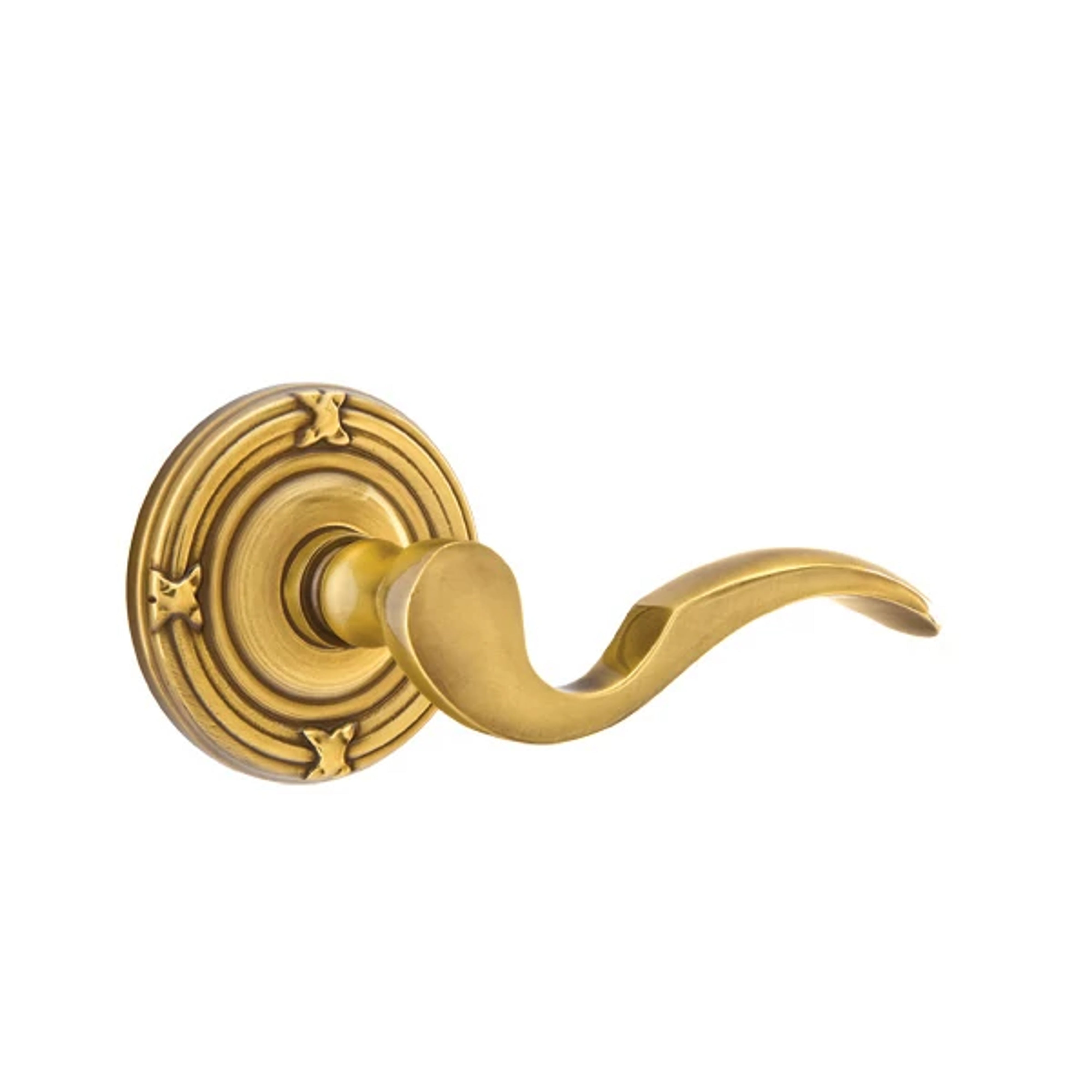 Emtek Concealed Fastener Cortina Lever Set with Ribbon & Reed