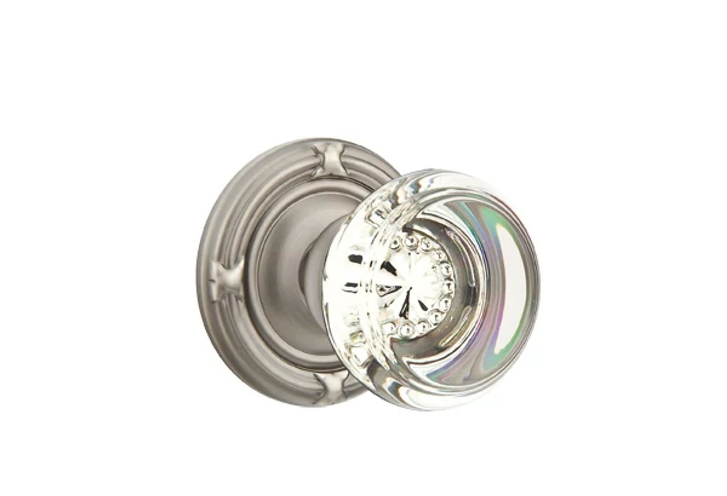 Emtek Georgetown Glass Knob Set with Ribbon & Reed