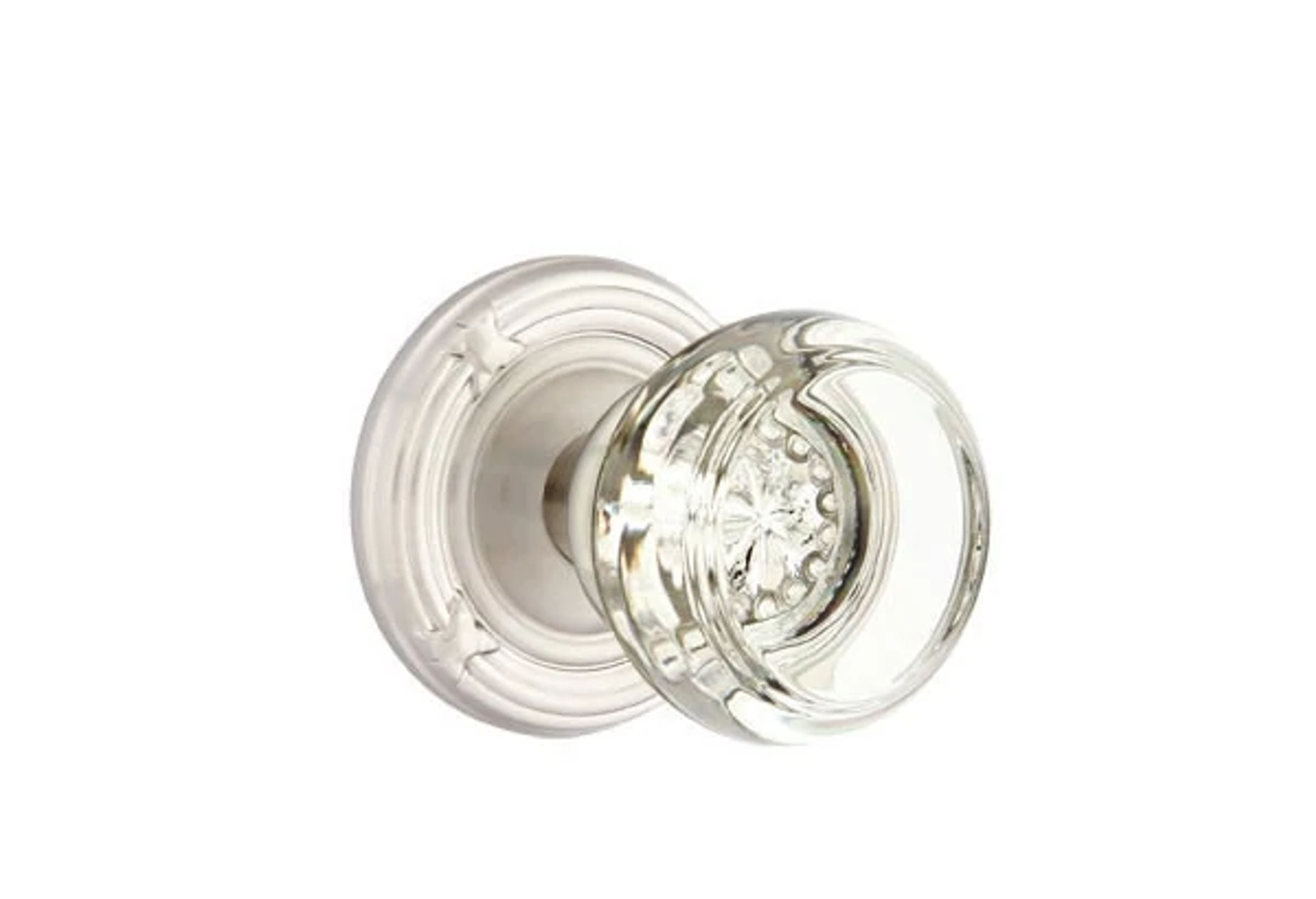 Emtek Concealed Fastener Georgetown Glass Knob Set with Ribbon & Reed