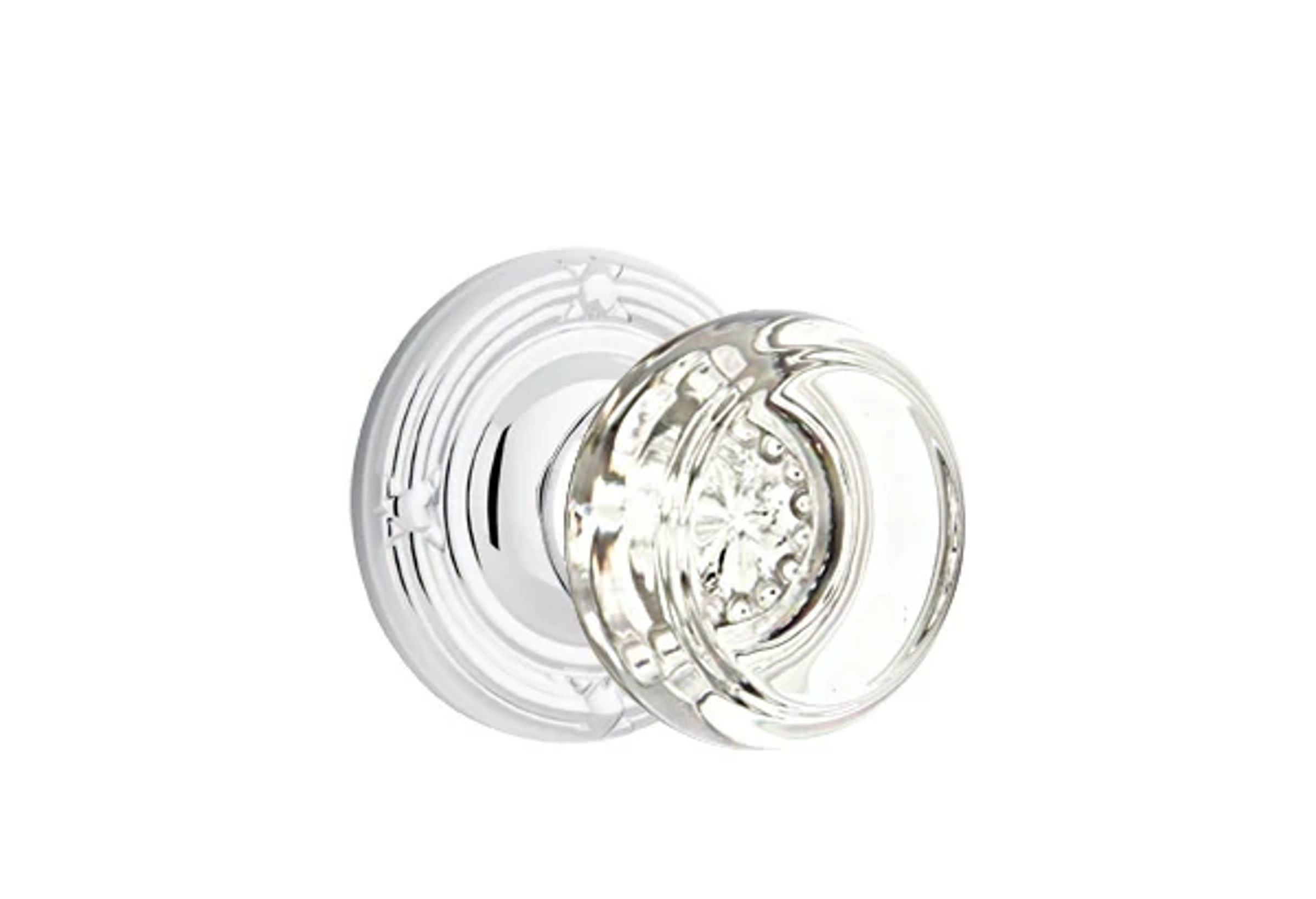 Emtek Georgetown Glass Knob Set with Ribbon & Reed