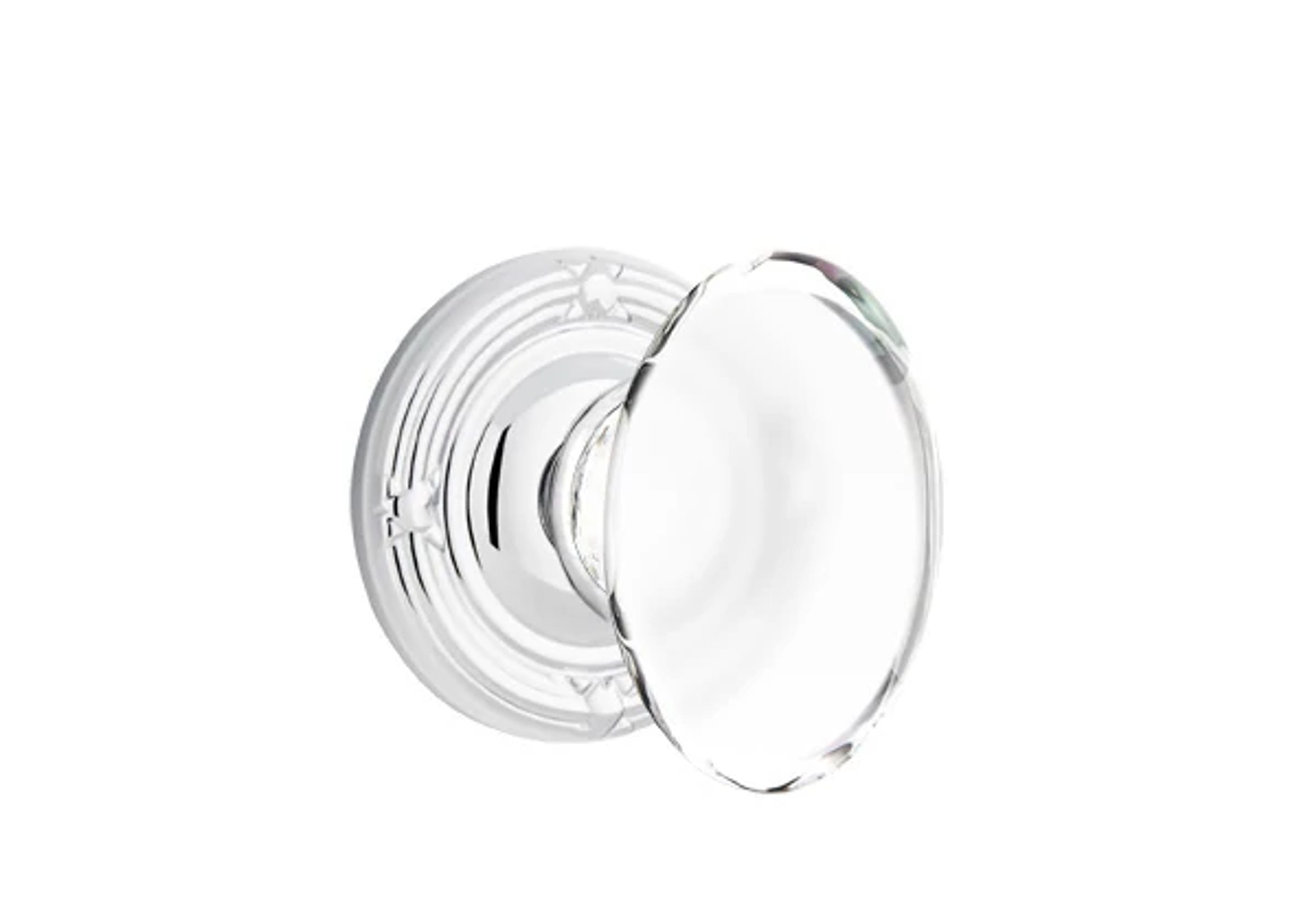 Emtek Hampton Glass Knob Set with Ribbon & Reed