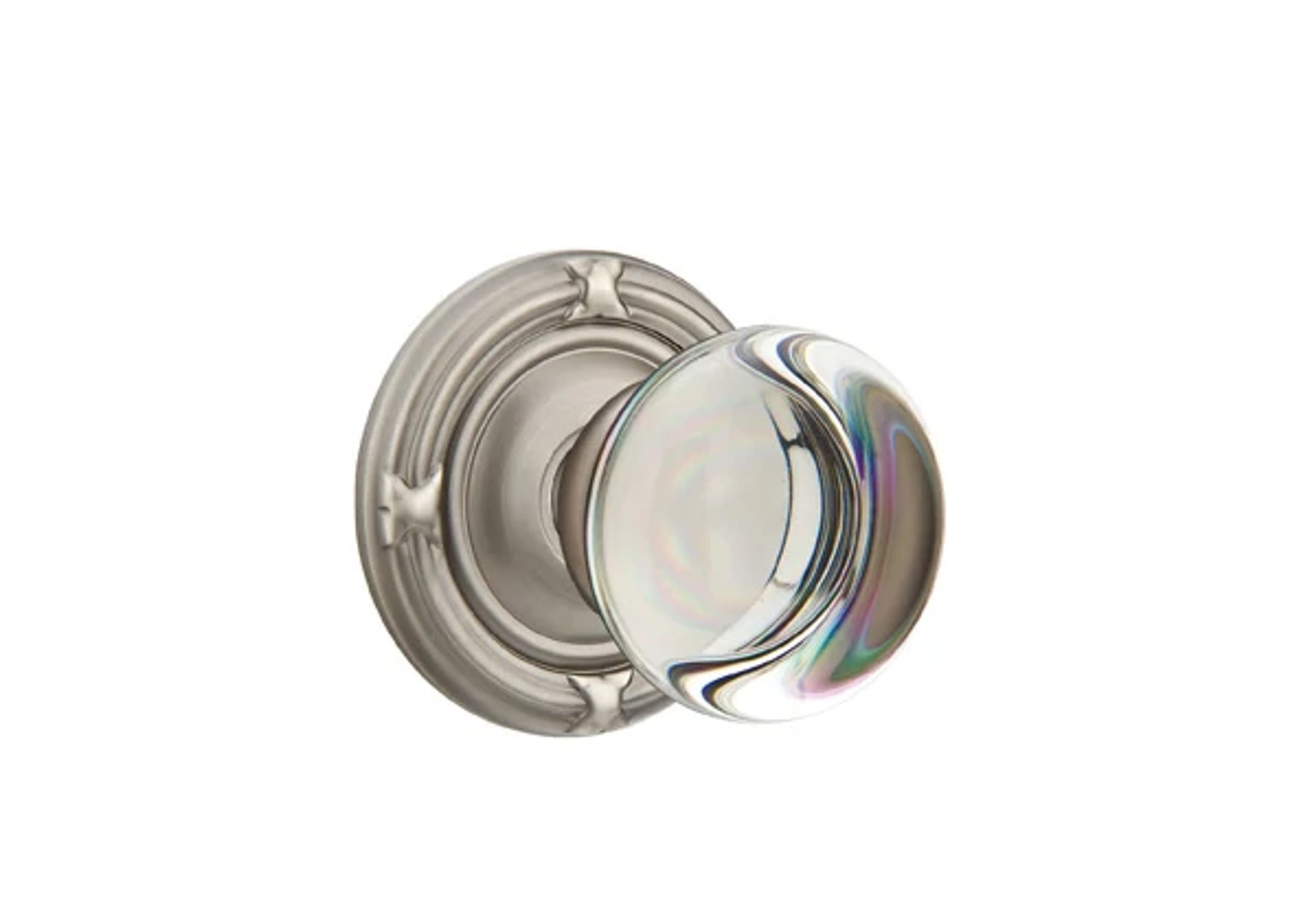 Emtek Providence Glass Knob Set with Ribbon & Reed