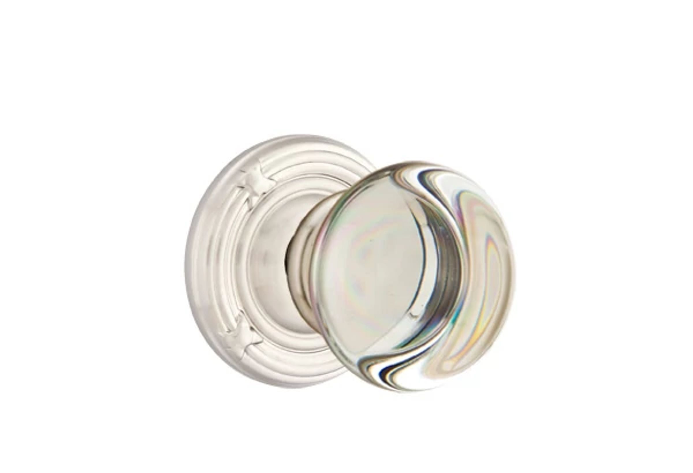 Emtek Providence Glass Knob Set with Ribbon & Reed