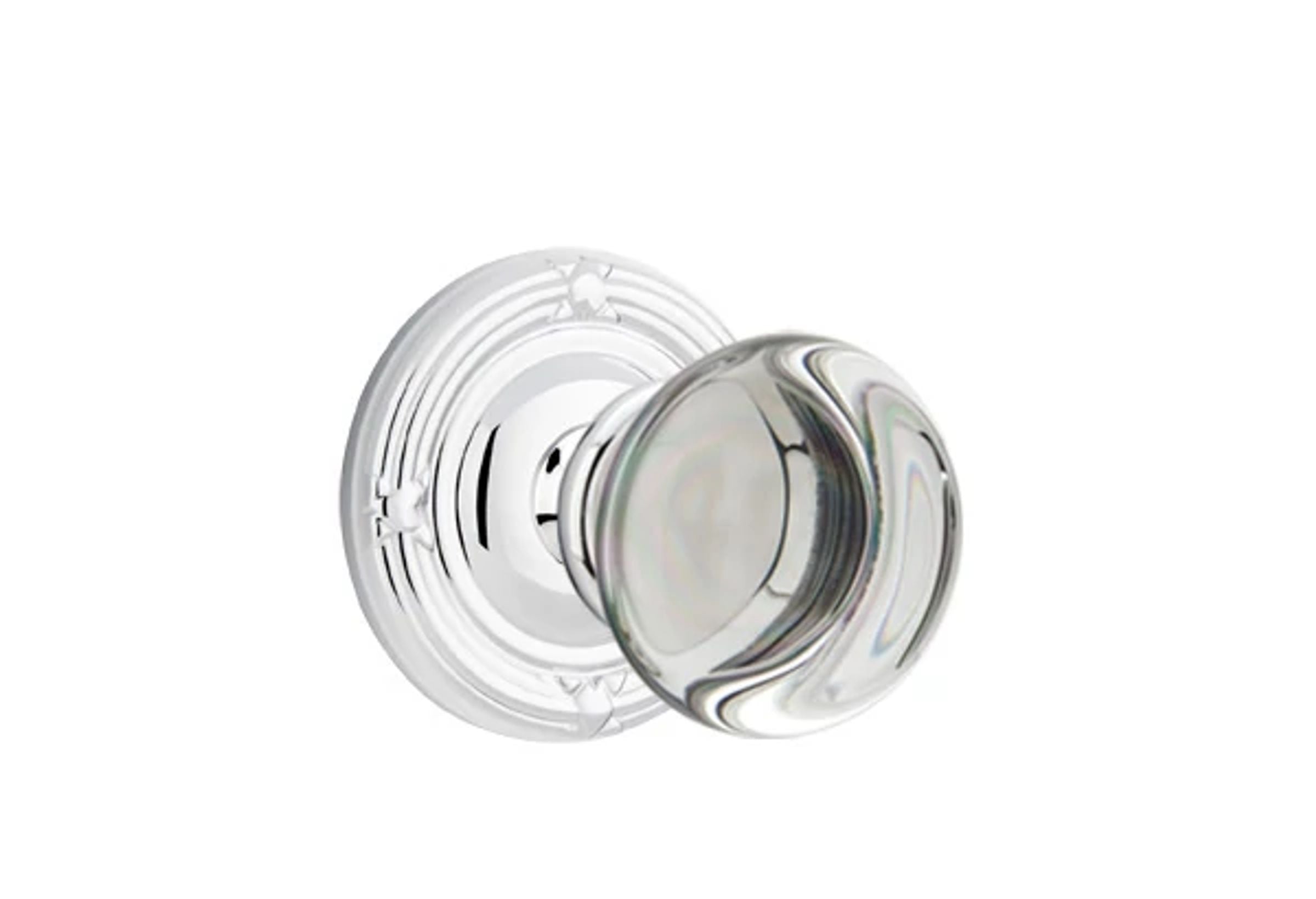Emtek Providence Glass Knob Set with Ribbon & Reed