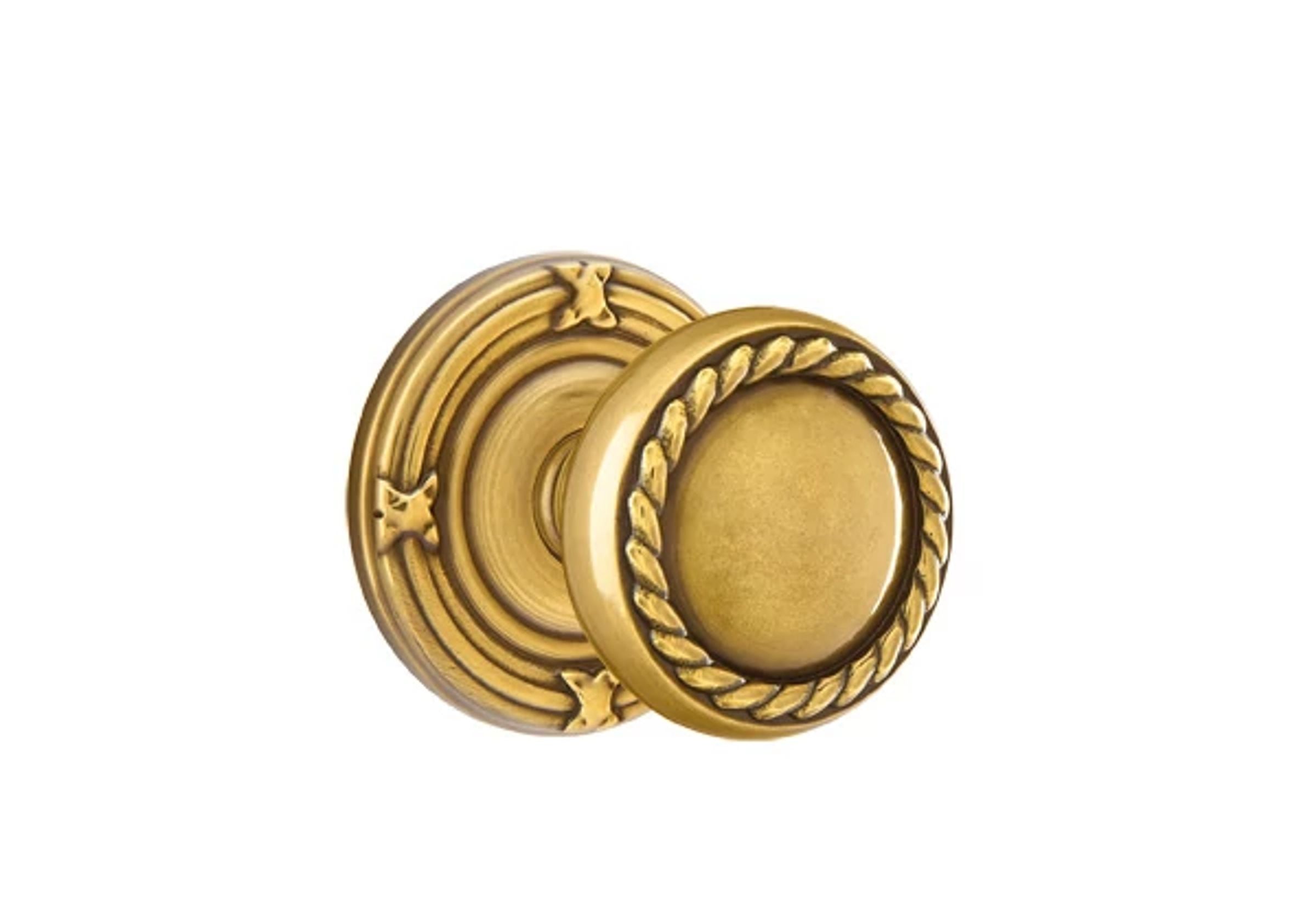 Emtek Concealed Fastener Rope Knob Set with Ribbon & Reed