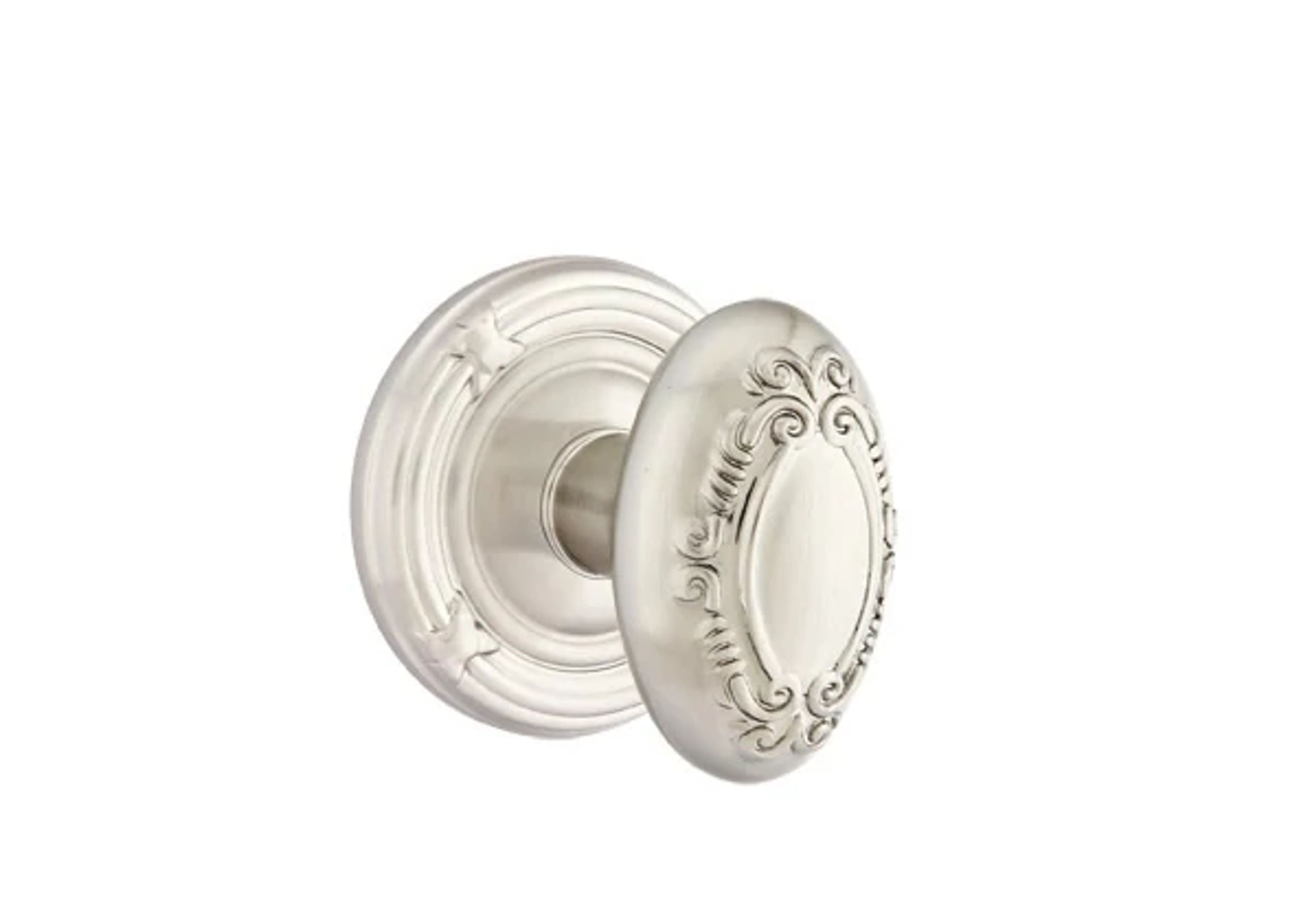 Emtek Concealed Fastener Victoria Knob Set with Ribbon & Reed