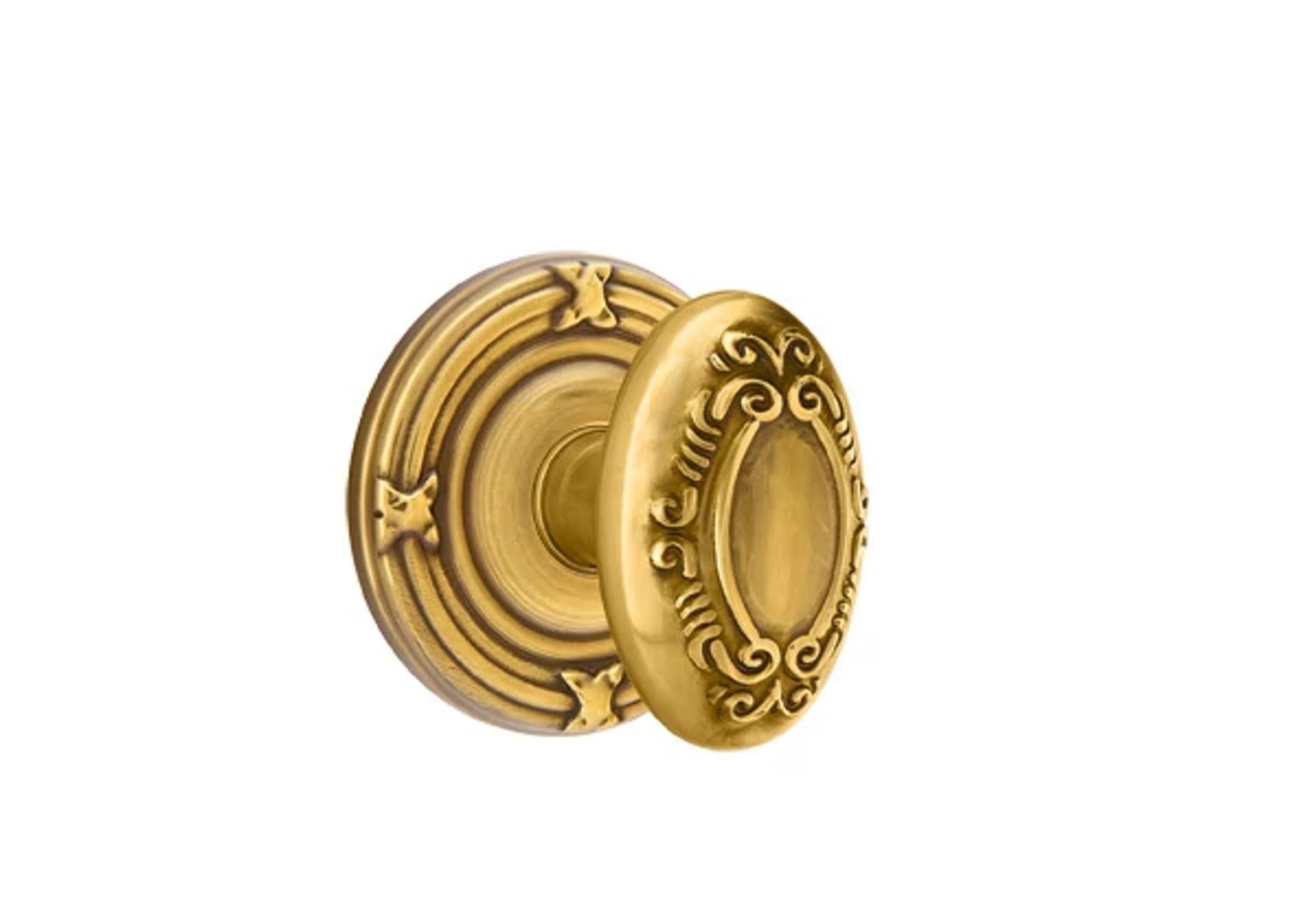 Emtek Concealed Fastener Victoria Knob Set with Ribbon & Reed