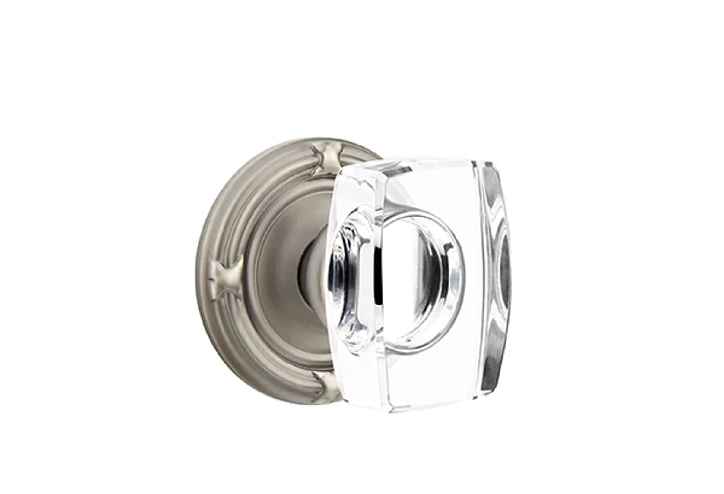 Emtek Windsor Glass Knob Set with Ribbon & Reed