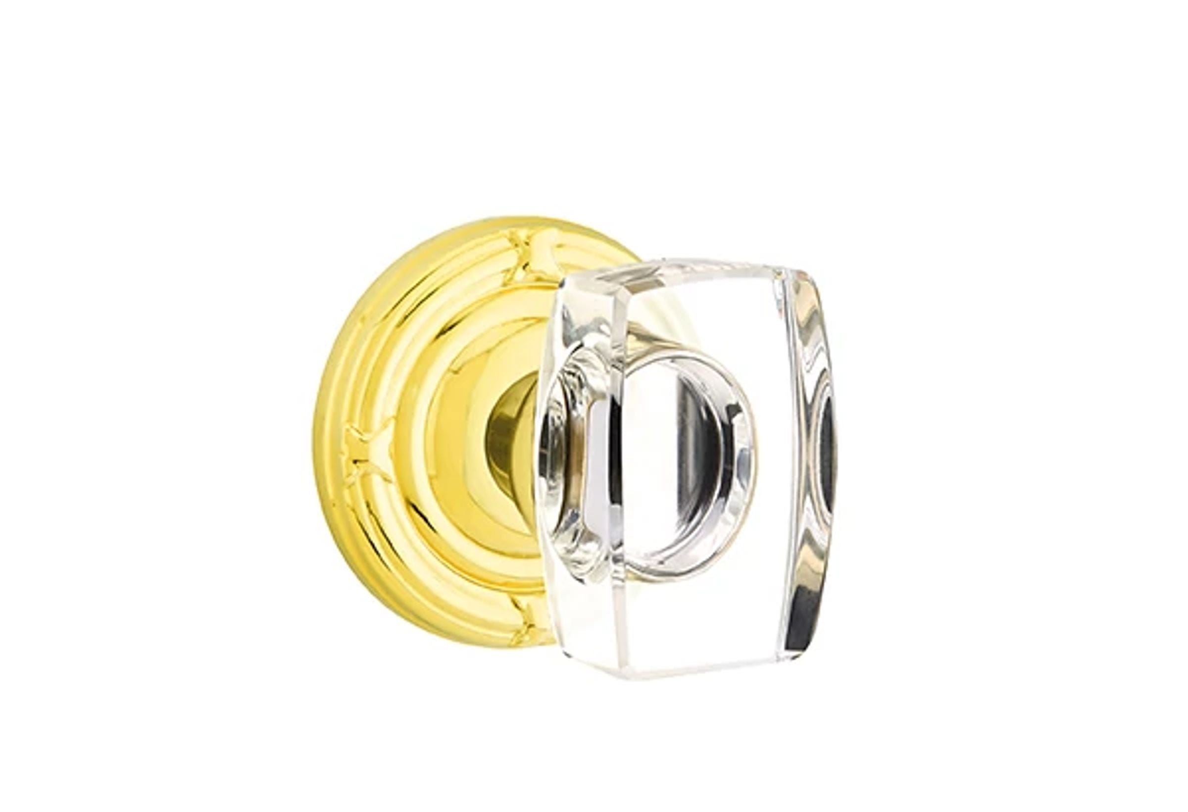 Emtek Concealed Fastener Windsor Glass Knob Set with Ribbon & Reed
