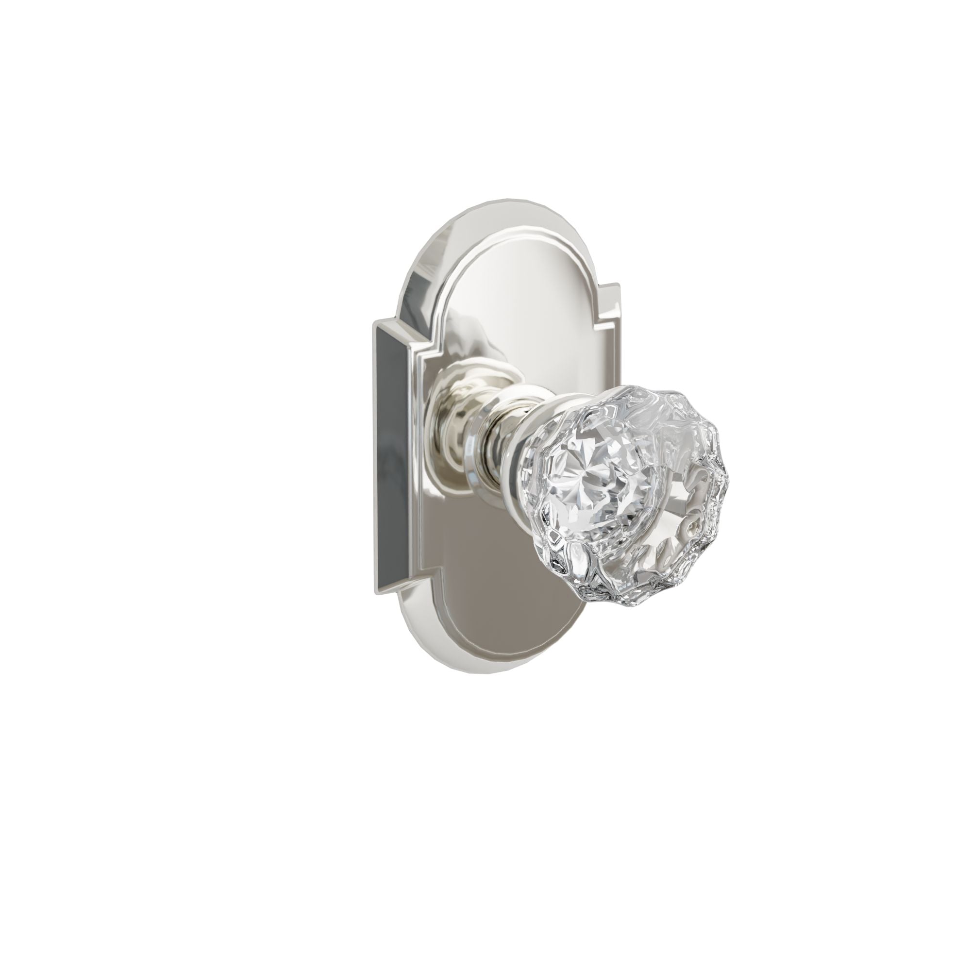 Emtek Concealed Fastener Astoria Glass Knob Set With #8 Rosette