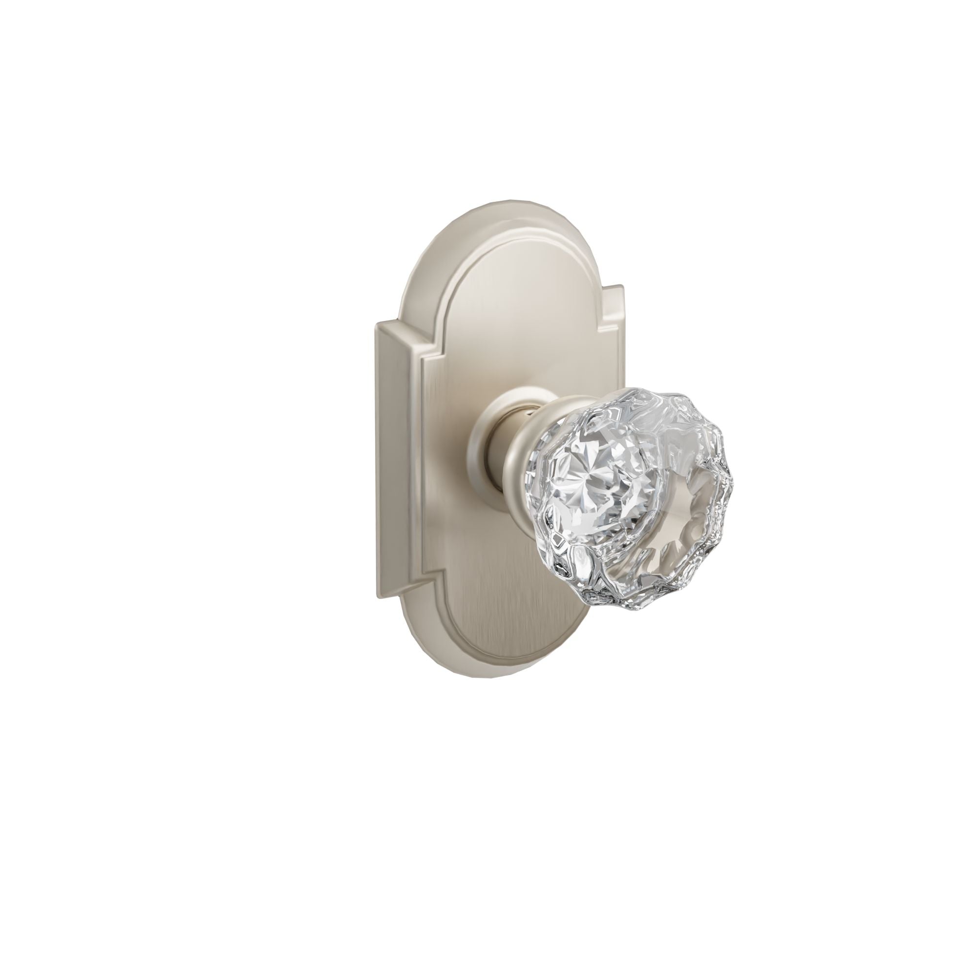 Emtek Concealed Fastener Astoria Glass Knob Set With #8 Rosette