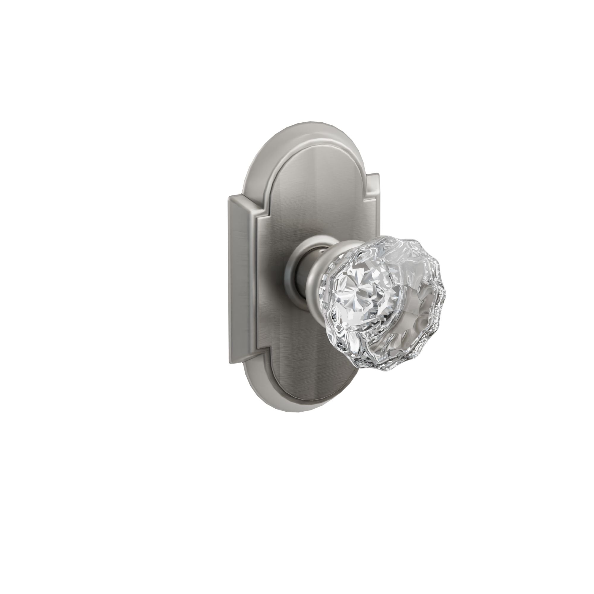 Emtek Concealed Fastener Astoria Glass Knob Set With #8 Rosette