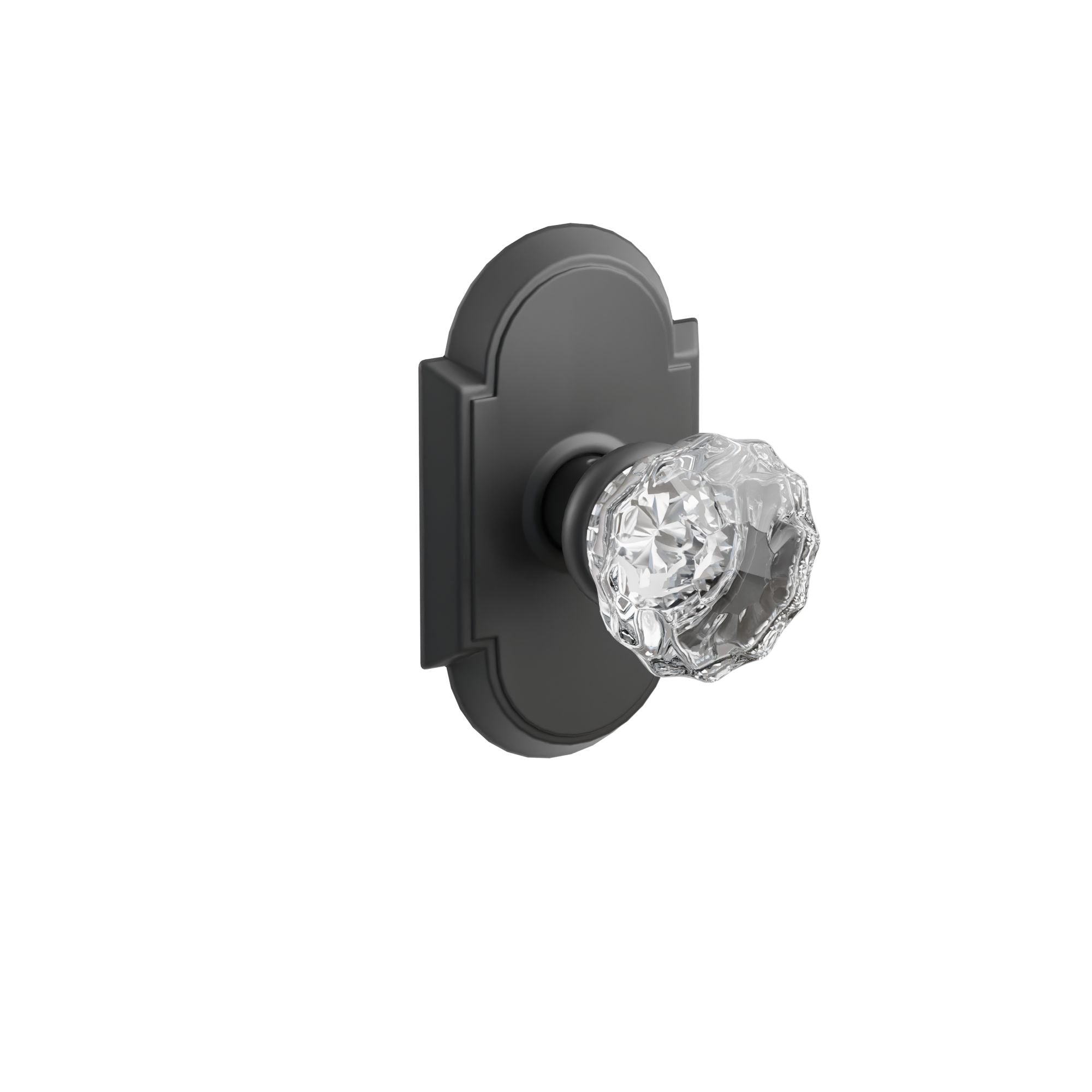 Emtek Concealed Fastener Astoria Glass Knob Set With #8 Rosette